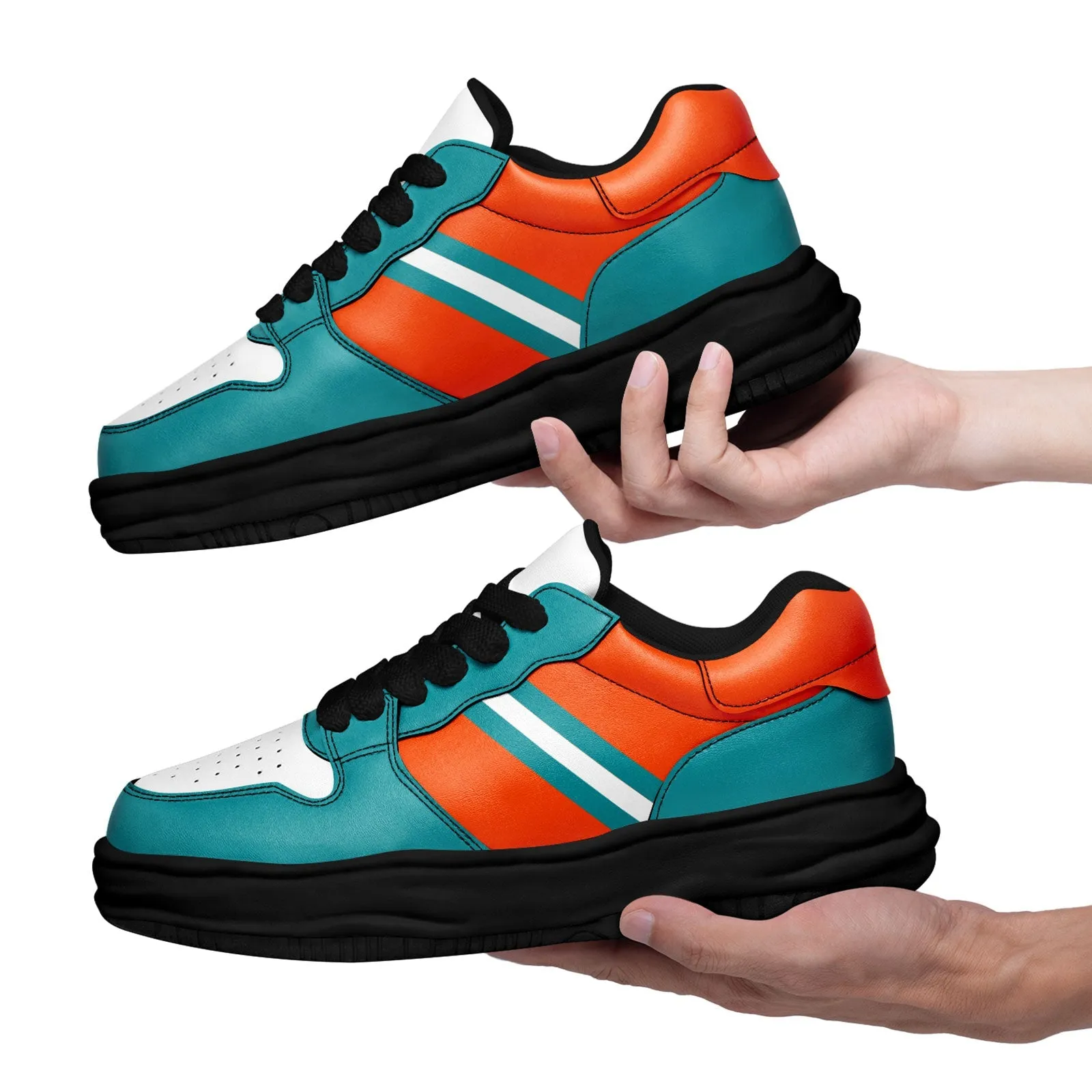 Corporate Gifts,Custom Green Orange Miami Shoes Personalized Sneaker FN032-D020389-24