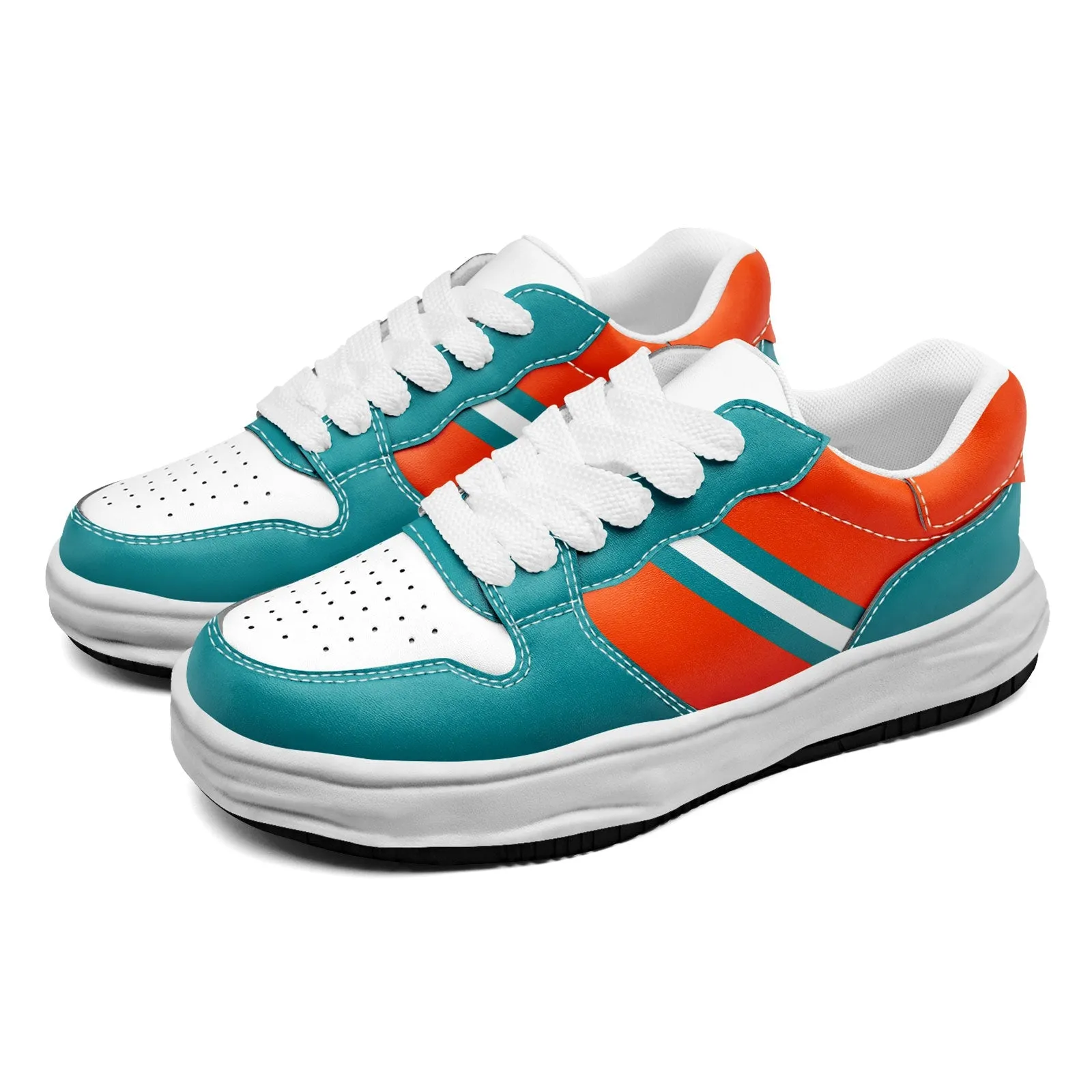 Corporate Gifts,Custom Green Orange Miami Shoes Personalized Sneaker FN032-D020389-24