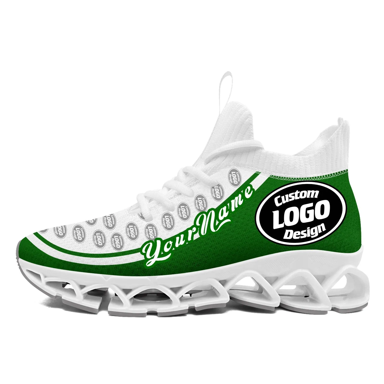 Corporate Gifts,Custom Green White Maxsoul Shoes Personalized Sneaker FN030XD-D020388-20