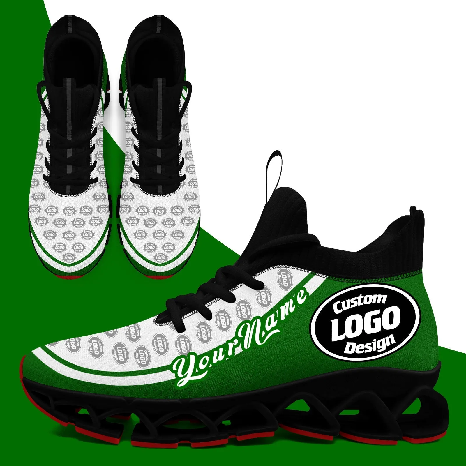 Corporate Gifts,Custom Green White Maxsoul Shoes Personalized Sneaker FN030XD-D020388-20