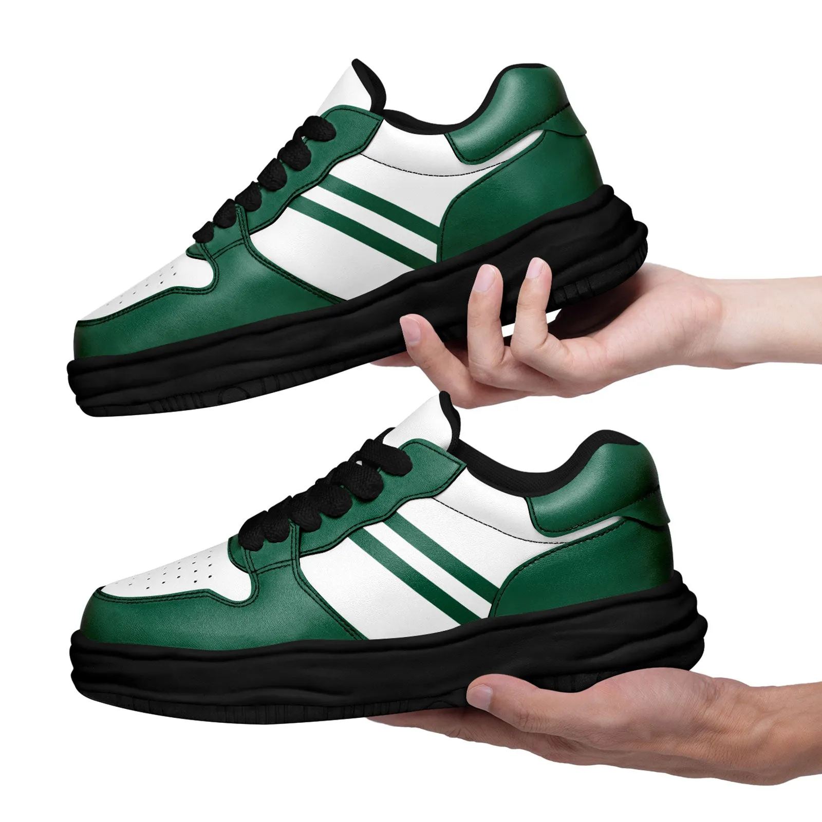 Corporate Gifts,Custom Green White New York Shoes Personalized Sneaker FN032-D020389-28