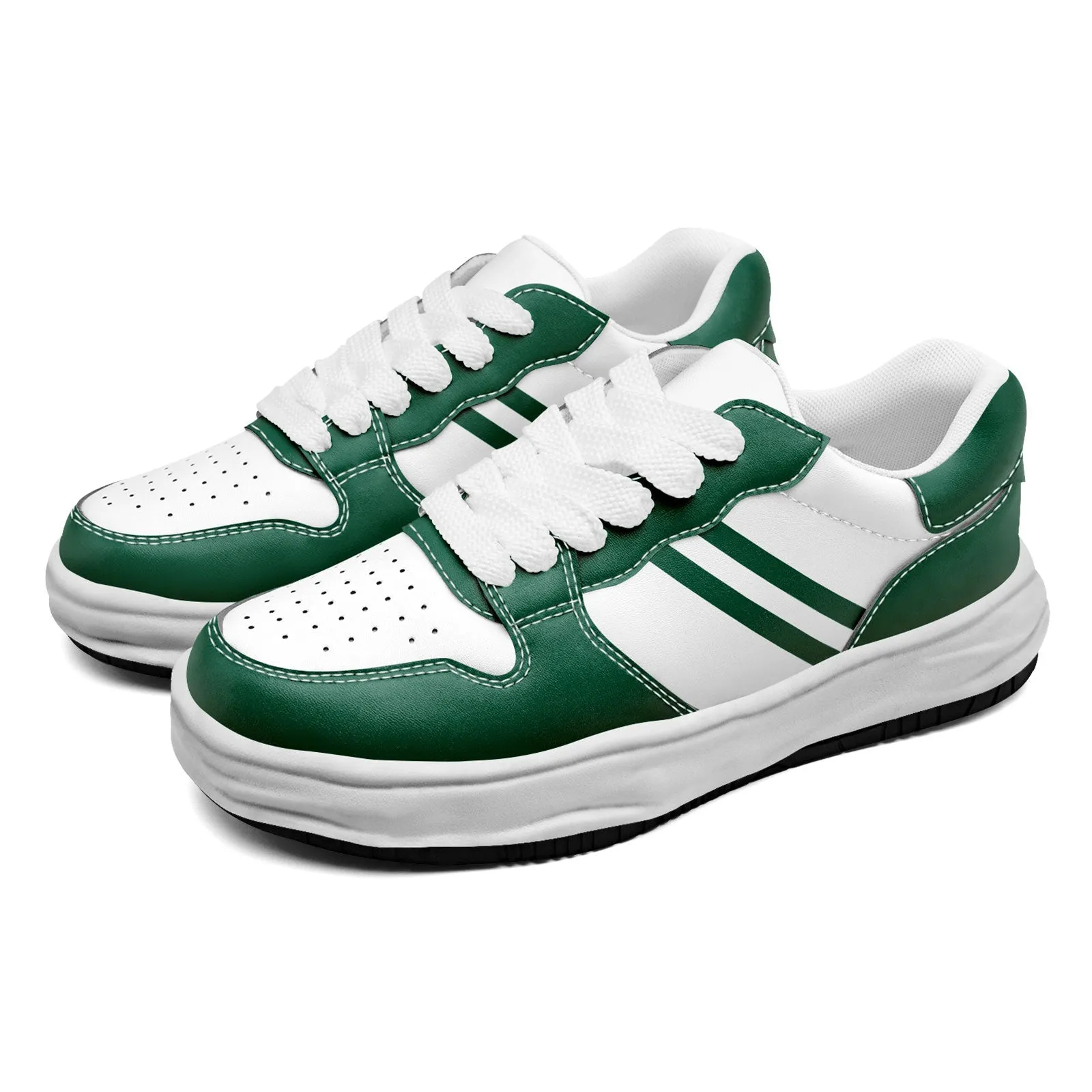 Corporate Gifts,Custom Green White New York Shoes Personalized Sneaker FN032-D020389-28