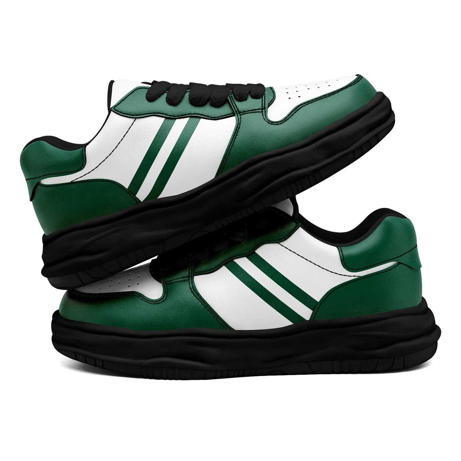 Corporate Gifts,Custom Green White New York Shoes Personalized Sneaker FN032-D020389-28