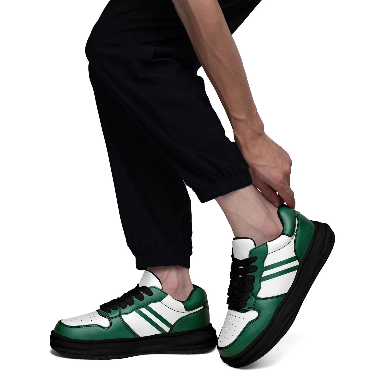 Corporate Gifts,Custom Green White New York Shoes Personalized Sneaker FN032-D020389-28