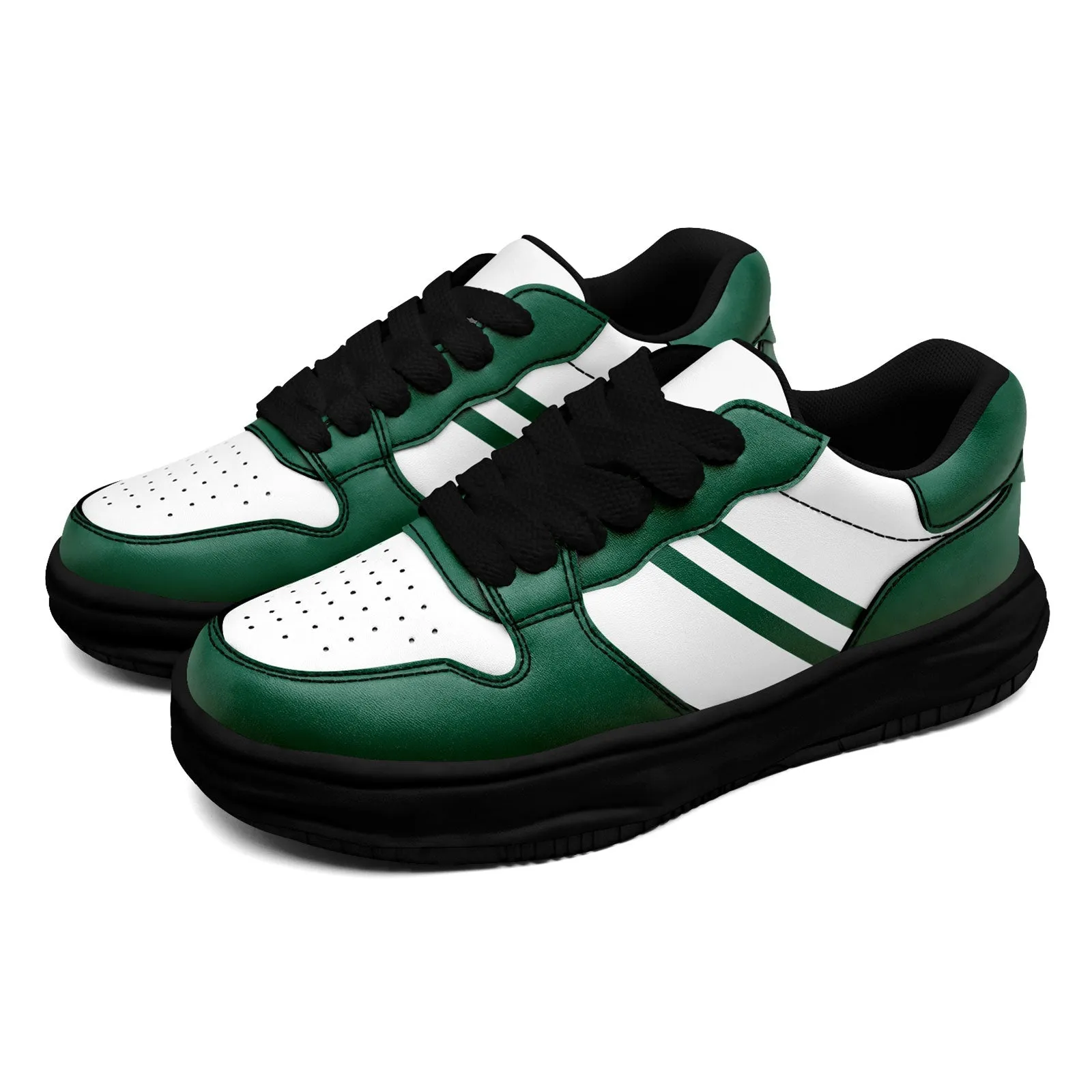 Corporate Gifts,Custom Green White New York Shoes Personalized Sneaker FN032-D020389-28