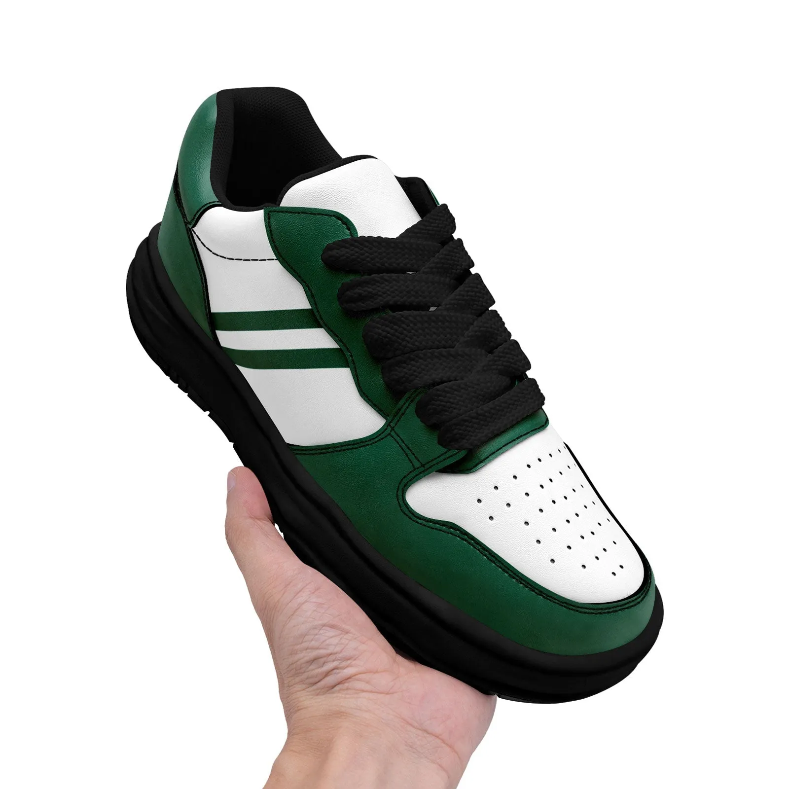 Corporate Gifts,Custom Green White New York Shoes Personalized Sneaker FN032-D020389-28