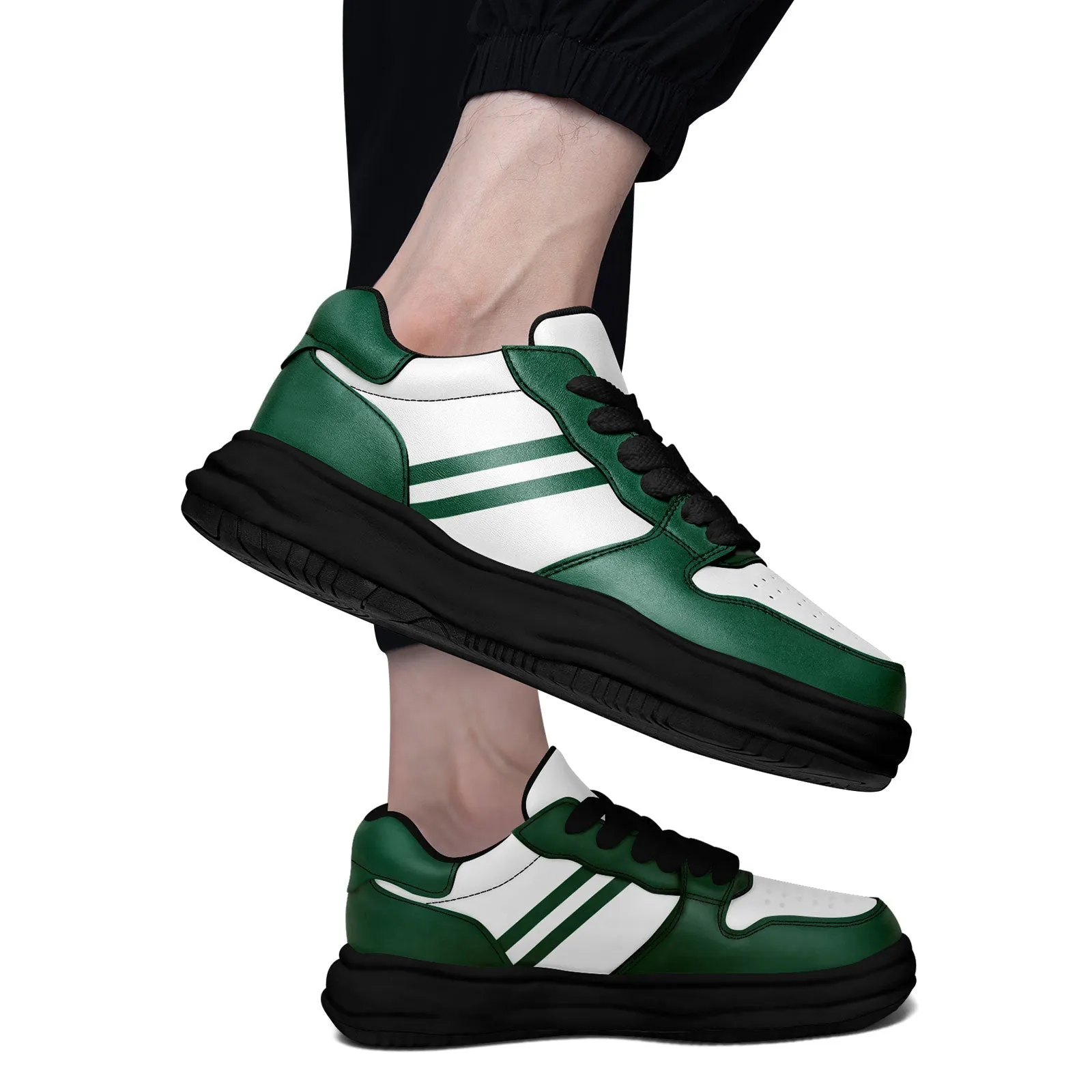 Corporate Gifts,Custom Green White New York Shoes Personalized Sneaker FN032-D020389-28