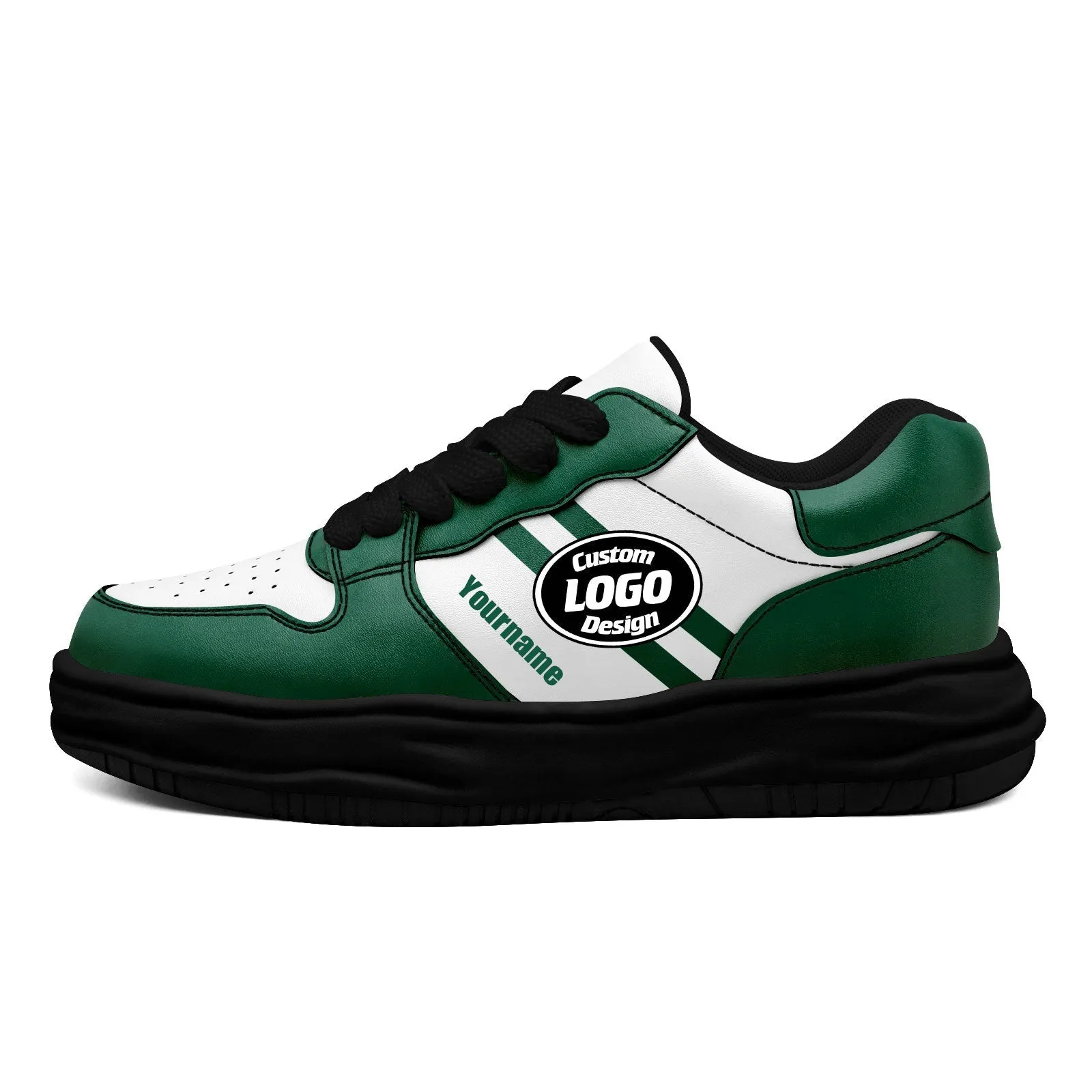 Corporate Gifts,Custom Green White New York Shoes Personalized Sneaker FN032-D020389-28