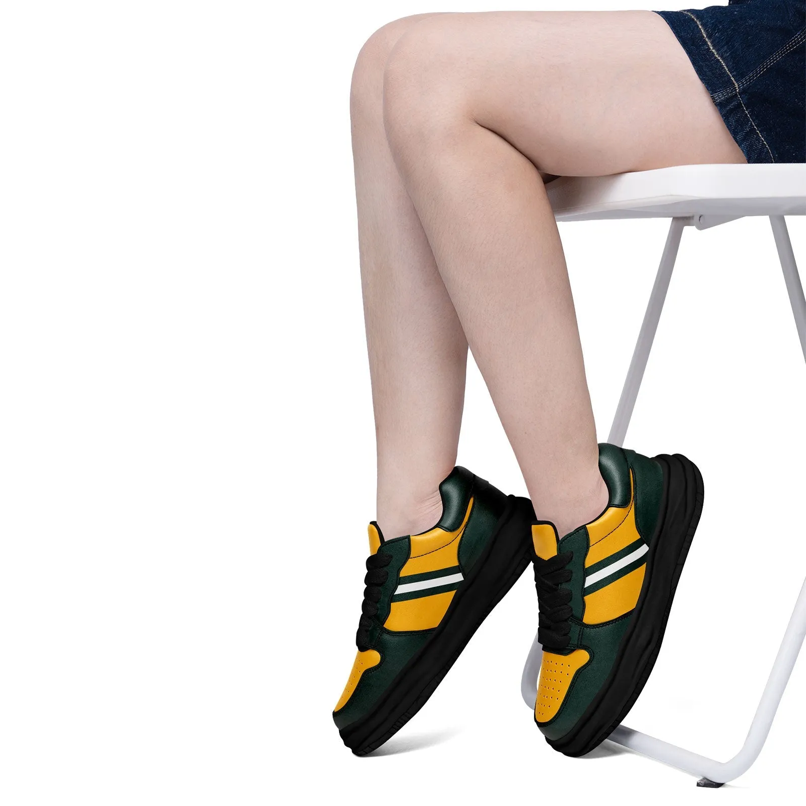 Corporate Gifts,Custom Green Yellow Green Bay Shoes Personalized Sneaker FN032-D020389-13