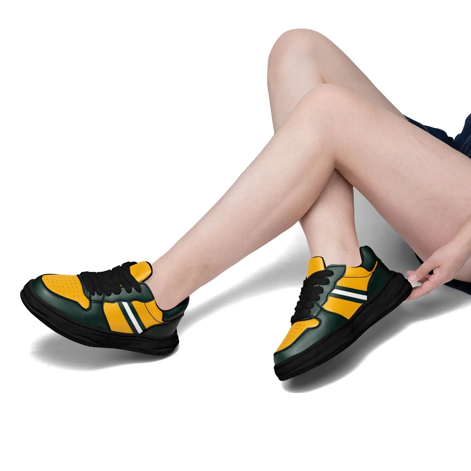 Corporate Gifts,Custom Green Yellow Green Bay Shoes Personalized Sneaker FN032-D020389-13