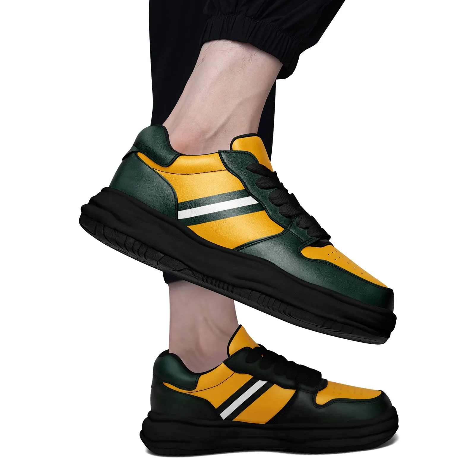Corporate Gifts,Custom Green Yellow Green Bay Shoes Personalized Sneaker FN032-D020389-13