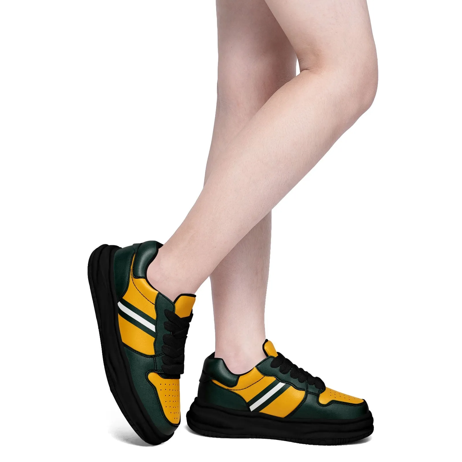 Corporate Gifts,Custom Green Yellow Green Bay Shoes Personalized Sneaker FN032-D020389-13