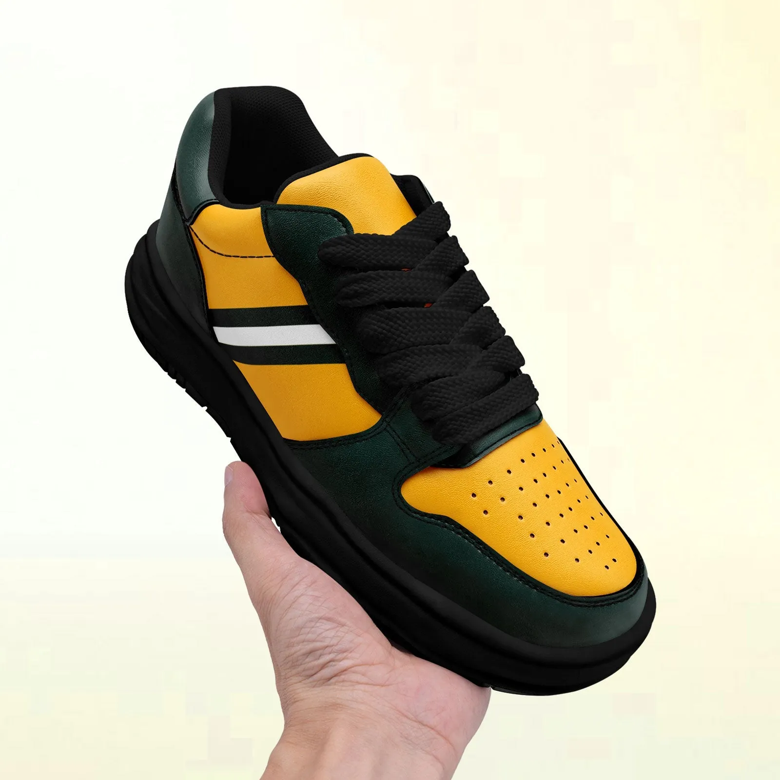 Corporate Gifts,Custom Green Yellow Green Bay Shoes Personalized Sneaker FN032-D020389-13