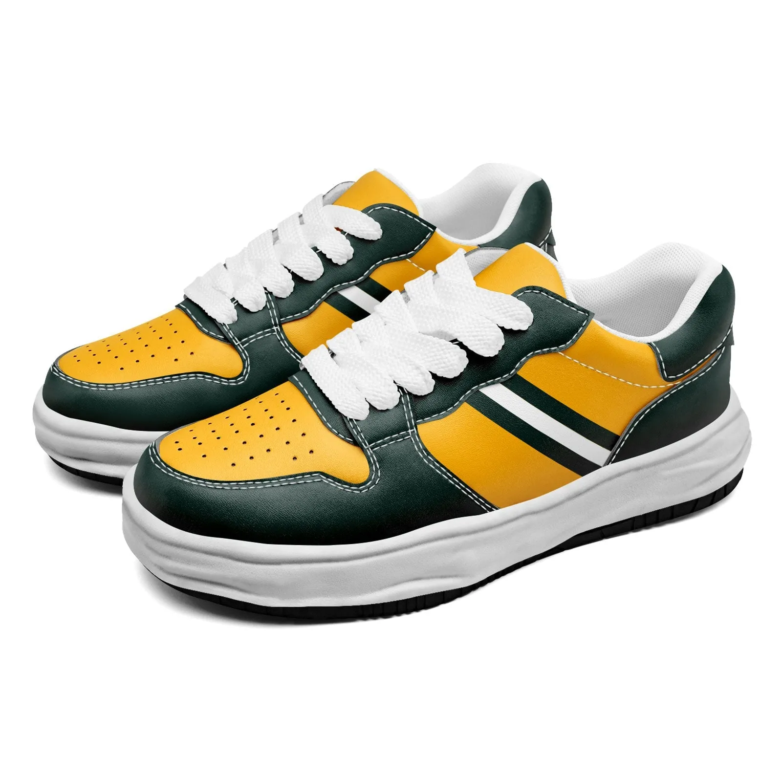 Corporate Gifts,Custom Green Yellow Green Bay Shoes Personalized Sneaker FN032-D020389-13