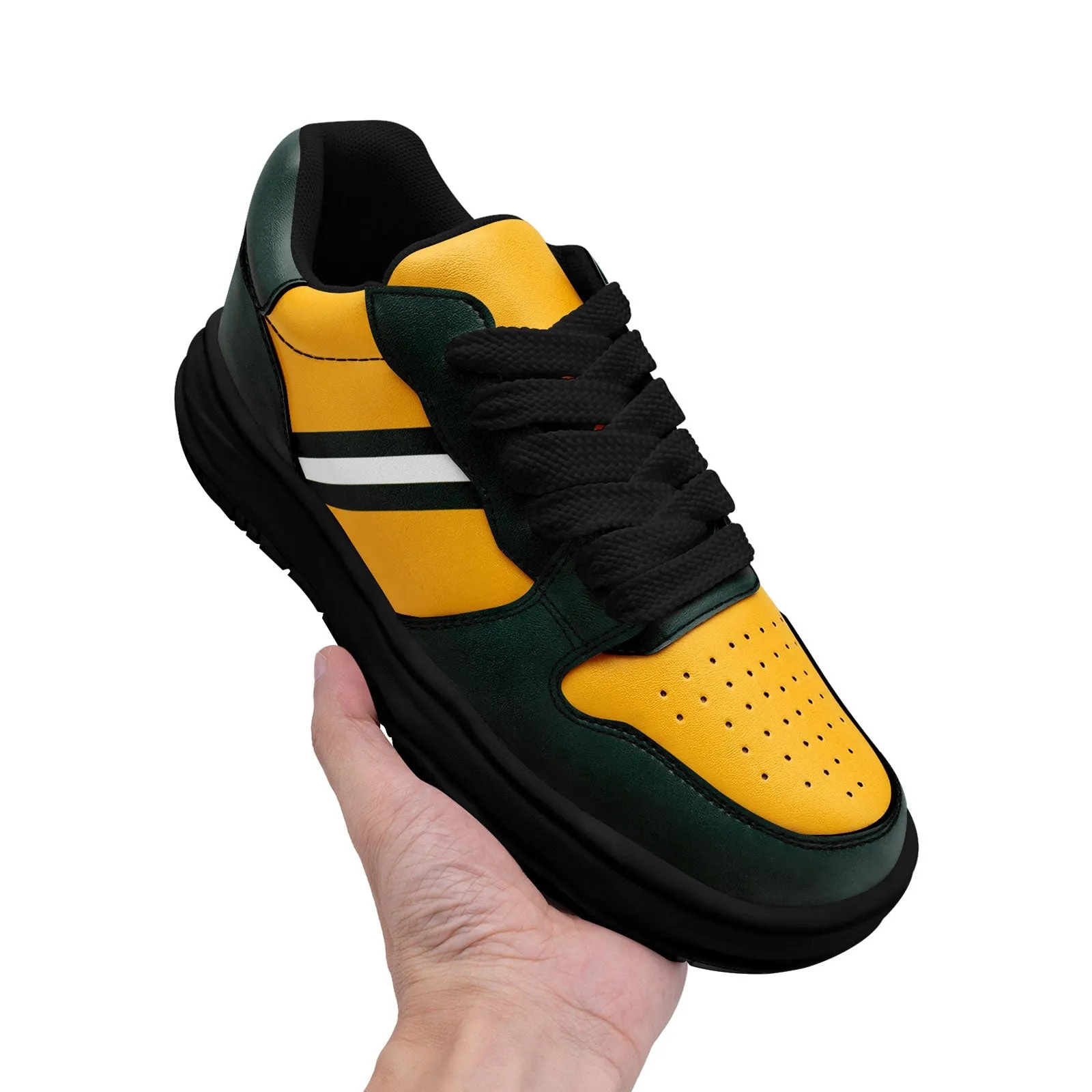 Corporate Gifts,Custom Green Yellow Green Bay Shoes Personalized Sneaker FN032-D020389-13