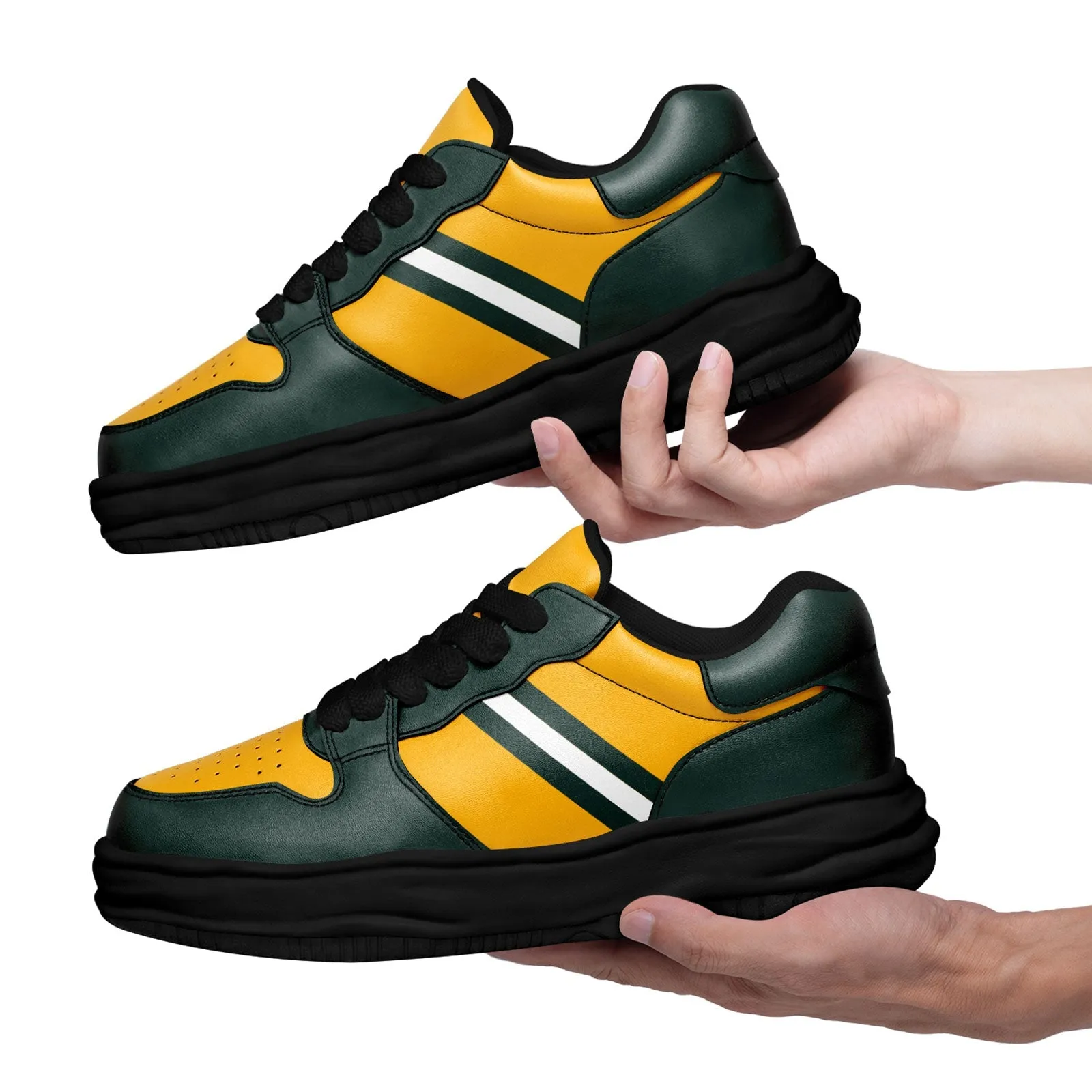 Corporate Gifts,Custom Green Yellow Green Bay Shoes Personalized Sneaker FN032-D020389-13
