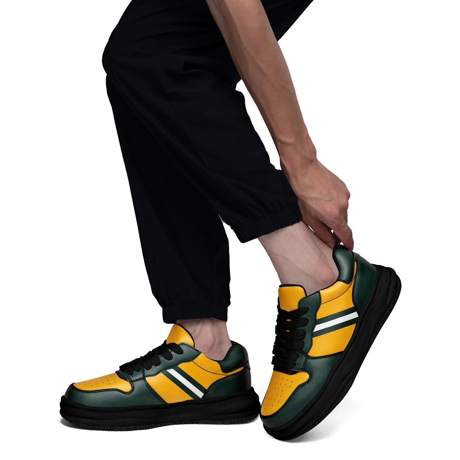 Corporate Gifts,Custom Green Yellow Green Bay Shoes Personalized Sneaker FN032-D020389-13