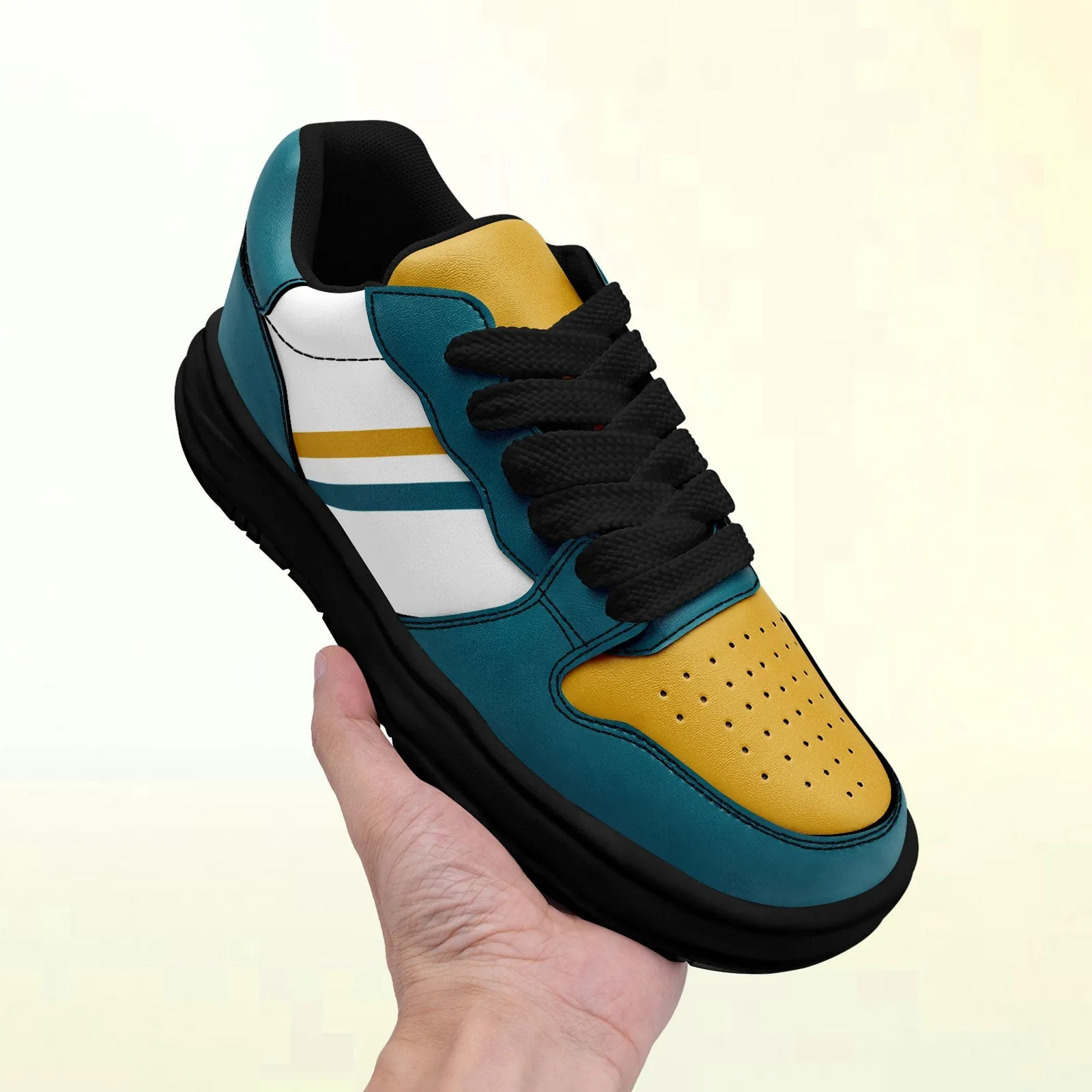 Corporate Gifts,Custom Green Yellow Jacksonville Shoes Personalized Sneaker FN032-D020389-16