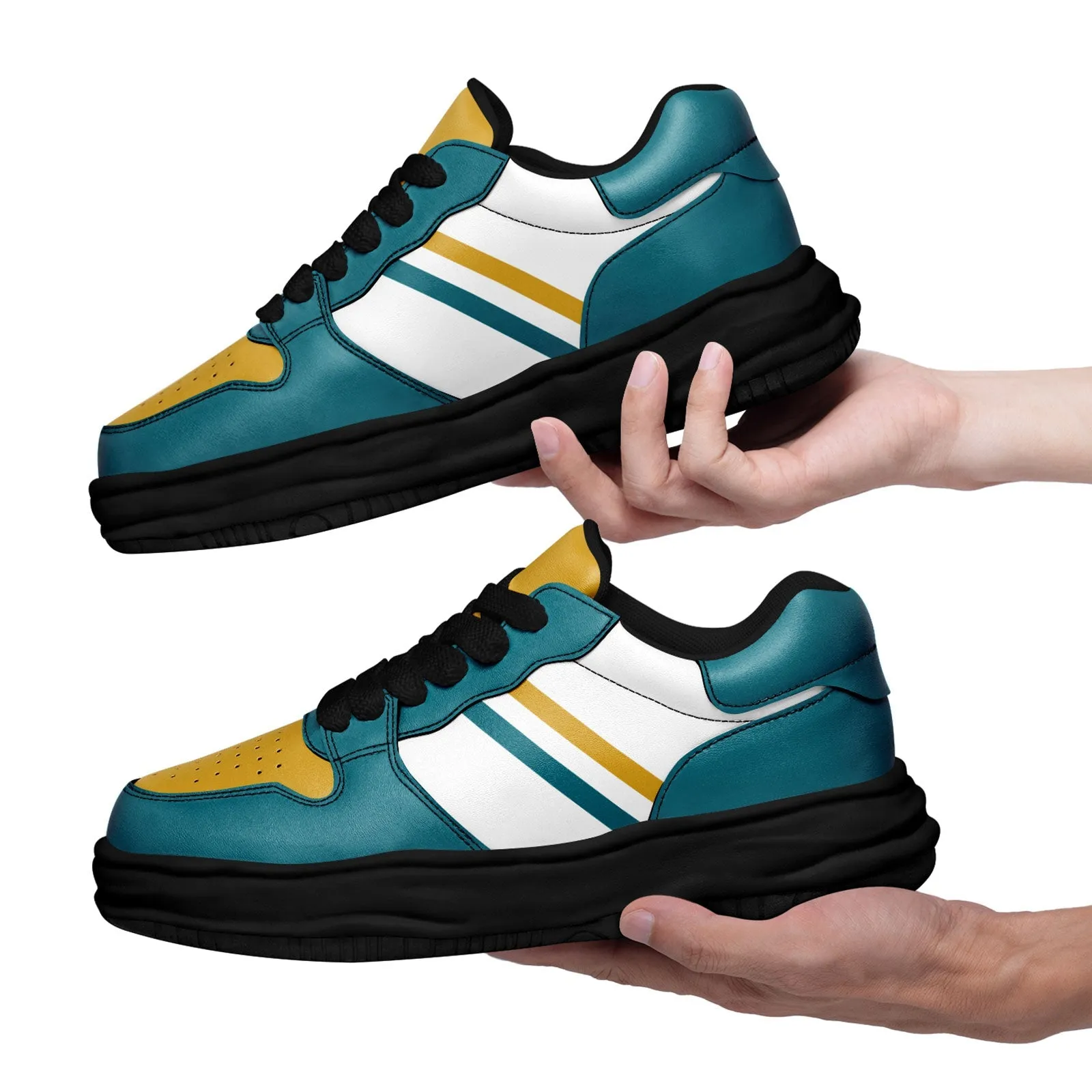 Corporate Gifts,Custom Green Yellow Jacksonville Shoes Personalized Sneaker FN032-D020389-16