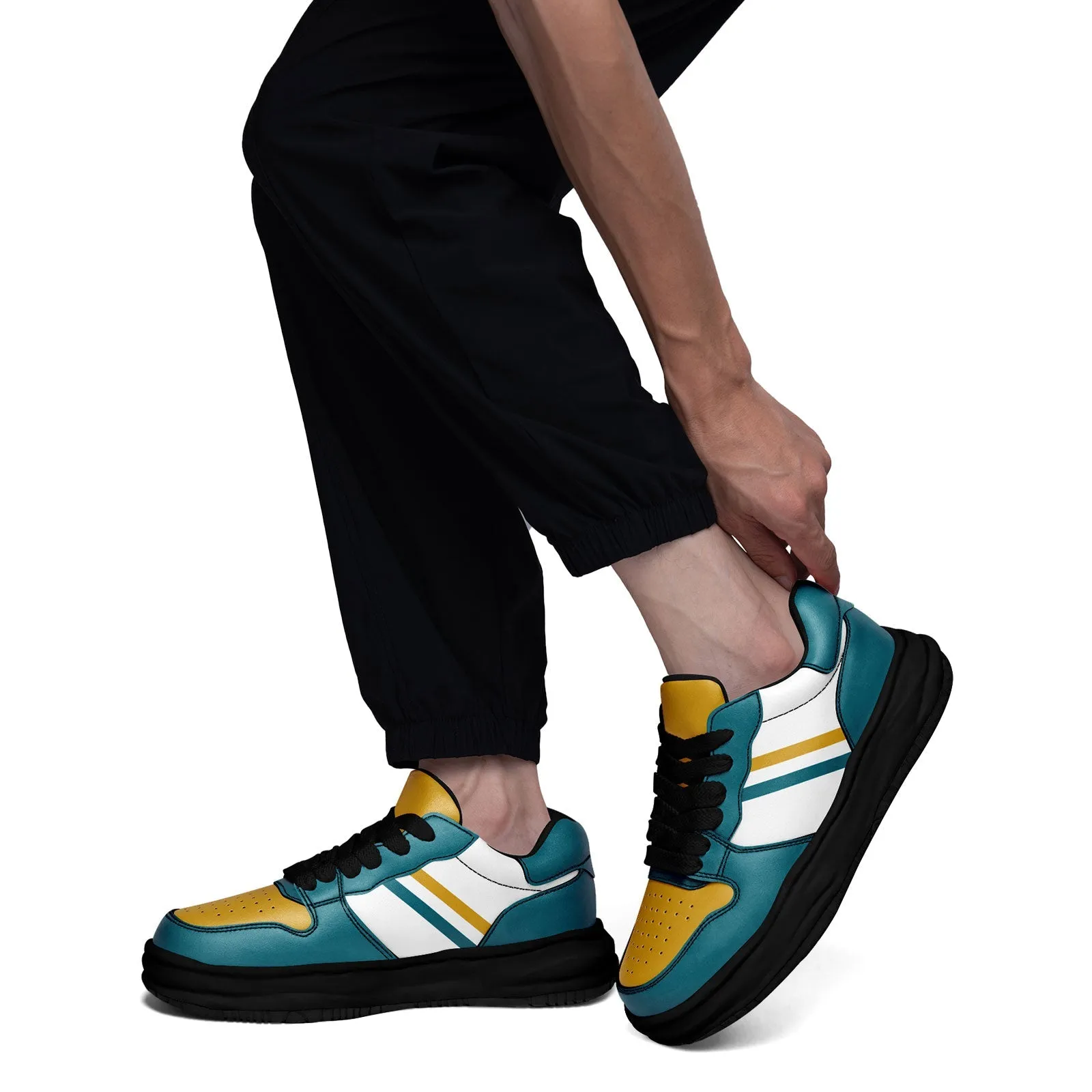 Corporate Gifts,Custom Green Yellow Jacksonville Shoes Personalized Sneaker FN032-D020389-16