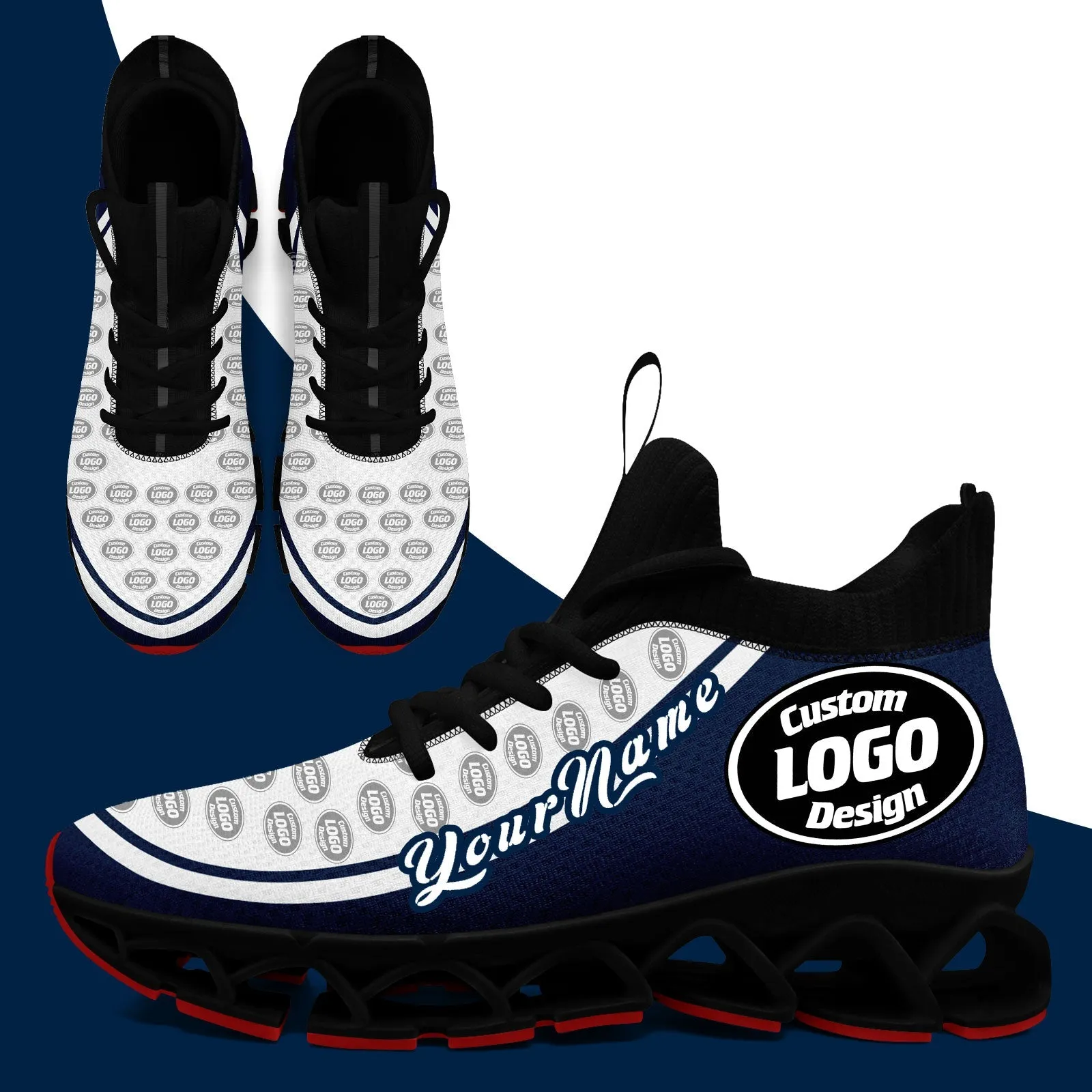 Corporate Gifts,Custom Navy White Maxsoul Shoes Personalized Sneaker FN030XD-D020388-24