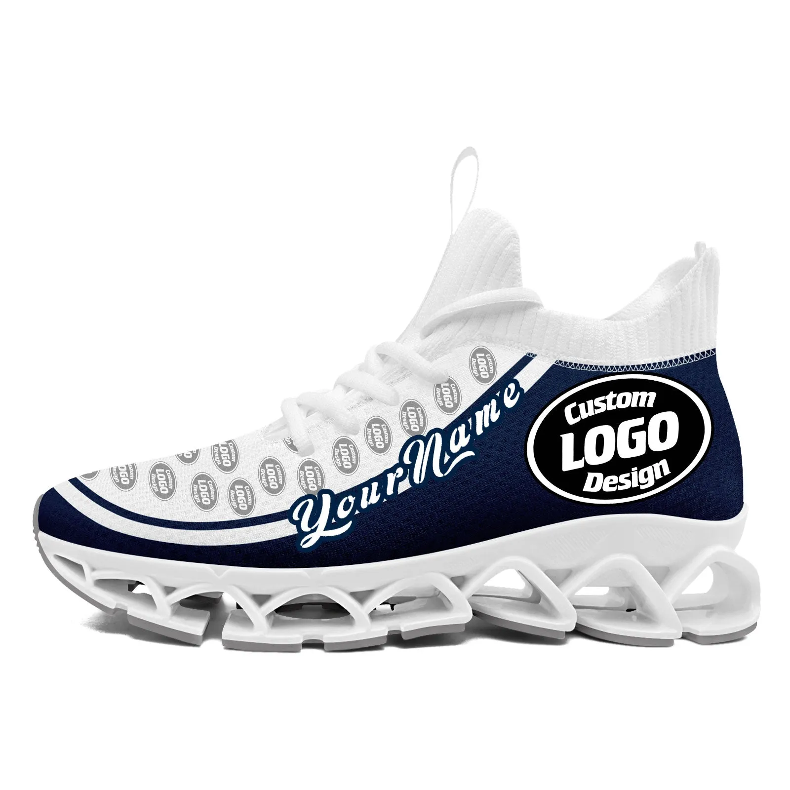 Corporate Gifts,Custom Navy White Maxsoul Shoes Personalized Sneaker FN030XD-D020388-24
