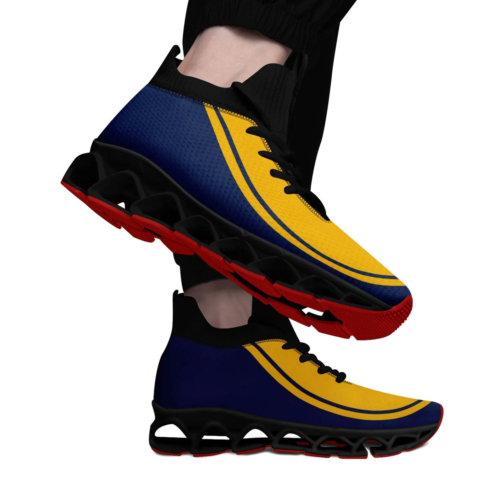 Corporate Gifts,Custom Navy Yellow Maxsoul Shoes Personalized Sneaker FN030XD-D020388-13