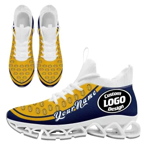 Corporate Gifts,Custom Navy Yellow Maxsoul Shoes Personalized Sneaker FN030XD-D020388-13