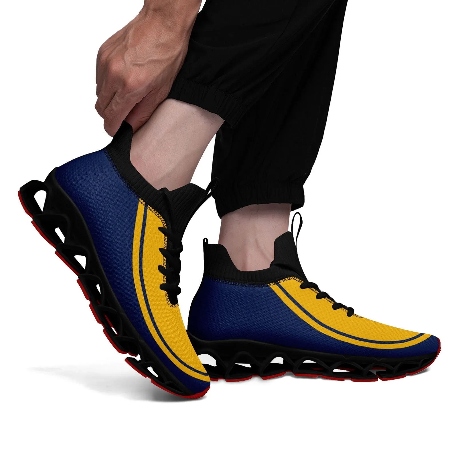 Corporate Gifts,Custom Navy Yellow Maxsoul Shoes Personalized Sneaker FN030XD-D020388-13