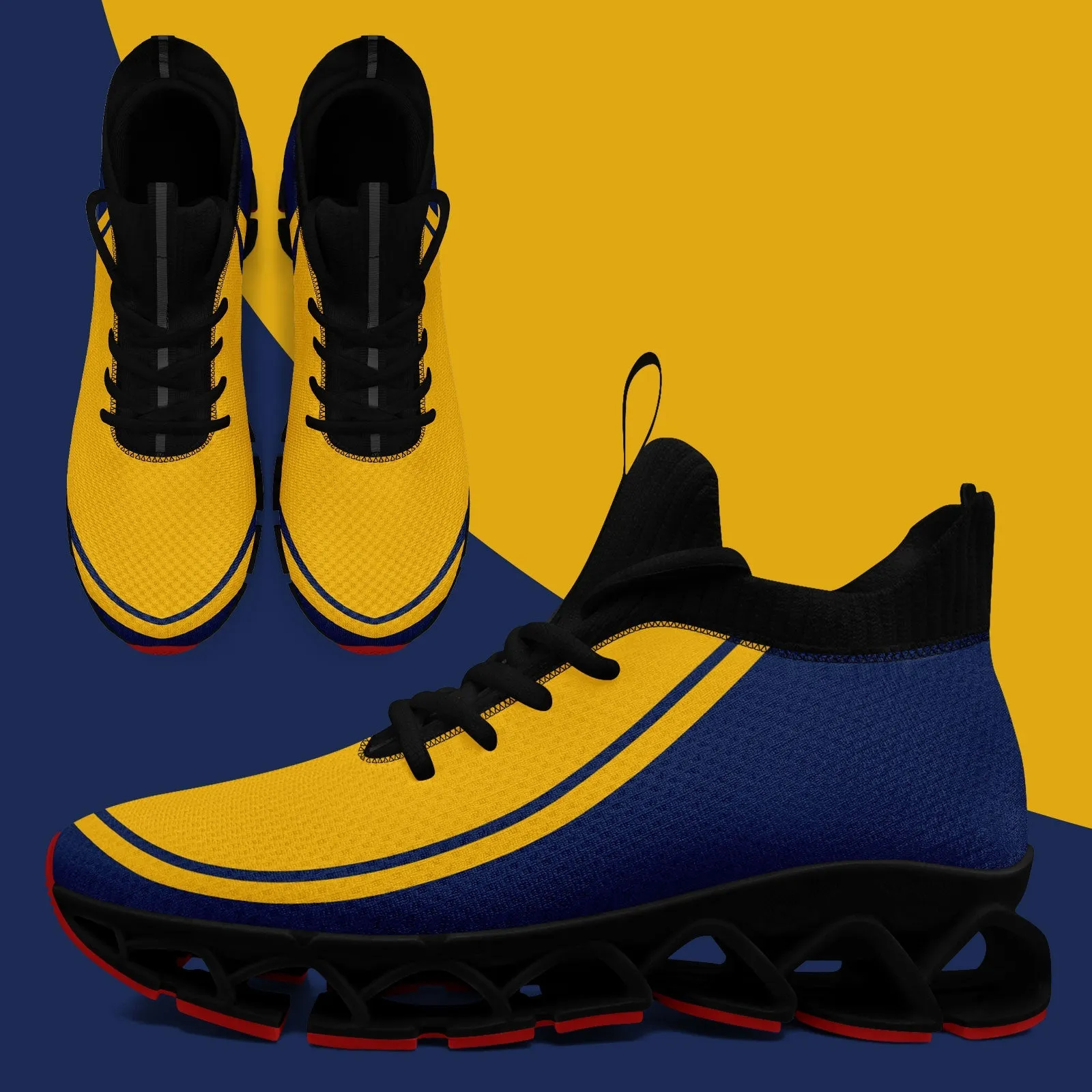 Corporate Gifts,Custom Navy Yellow Maxsoul Shoes Personalized Sneaker FN030XD-D020388-13