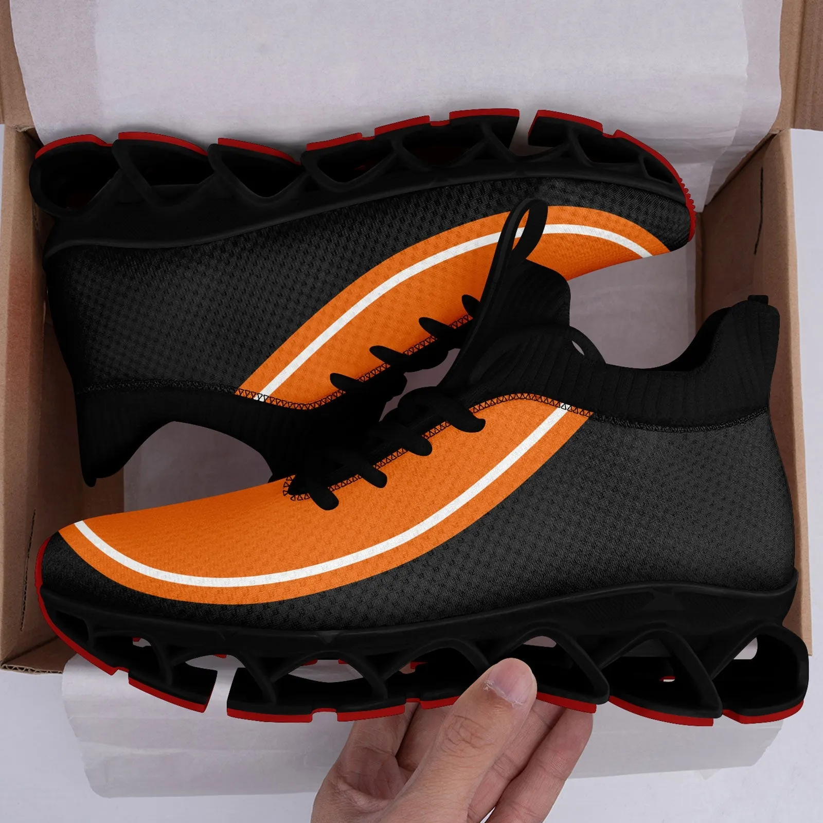 Corporate Gifts,Custom Orange Dark Gray Maxsoul Shoes Personalized Sneaker FN030XD-D020388-4