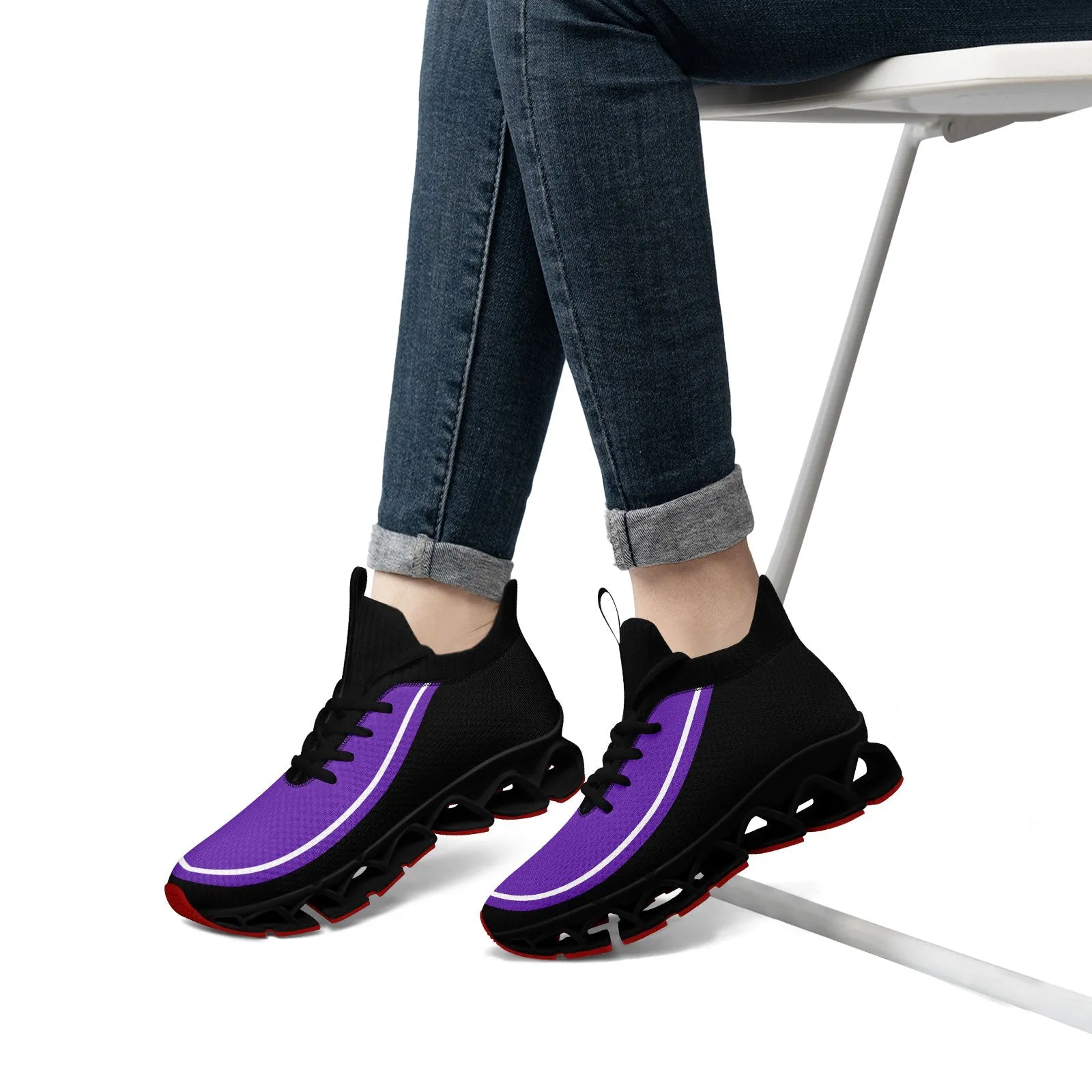 Corporate Gifts,Custom Purple Black Maxsoul Shoes Personalized Sneaker FN030XD-D020388-15