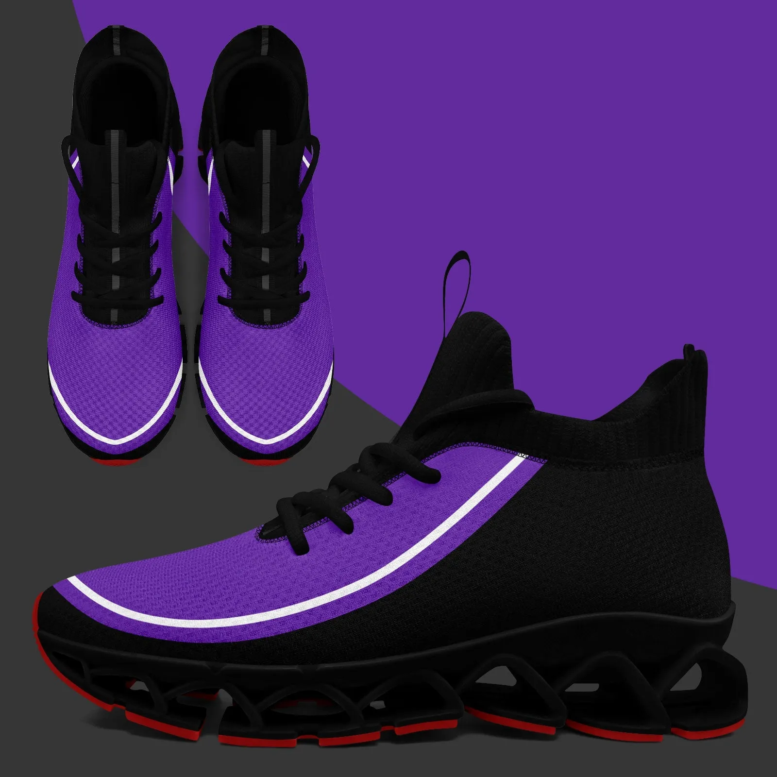 Corporate Gifts,Custom Purple Black Maxsoul Shoes Personalized Sneaker FN030XD-D020388-15