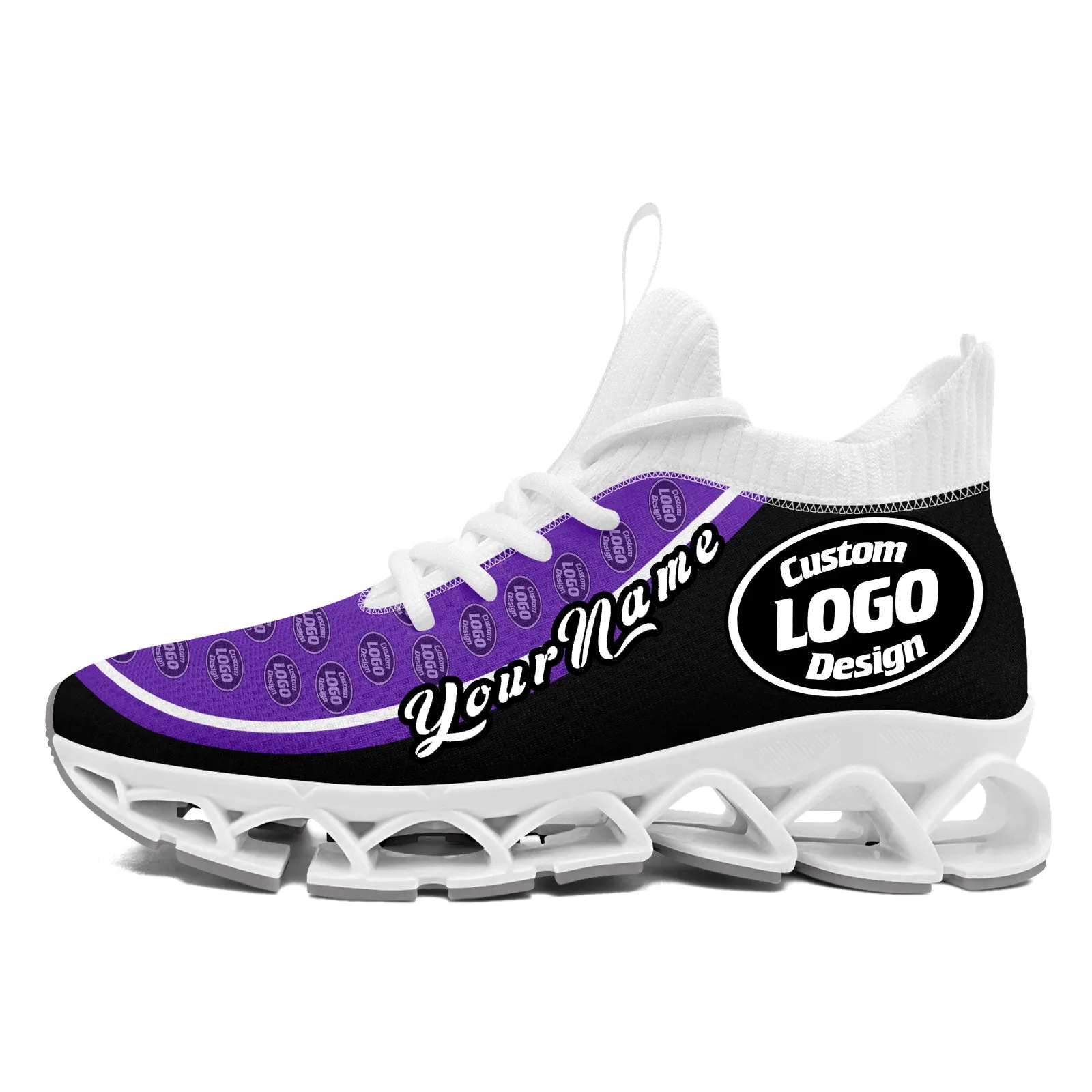Corporate Gifts,Custom Purple Black Maxsoul Shoes Personalized Sneaker FN030XD-D020388-15