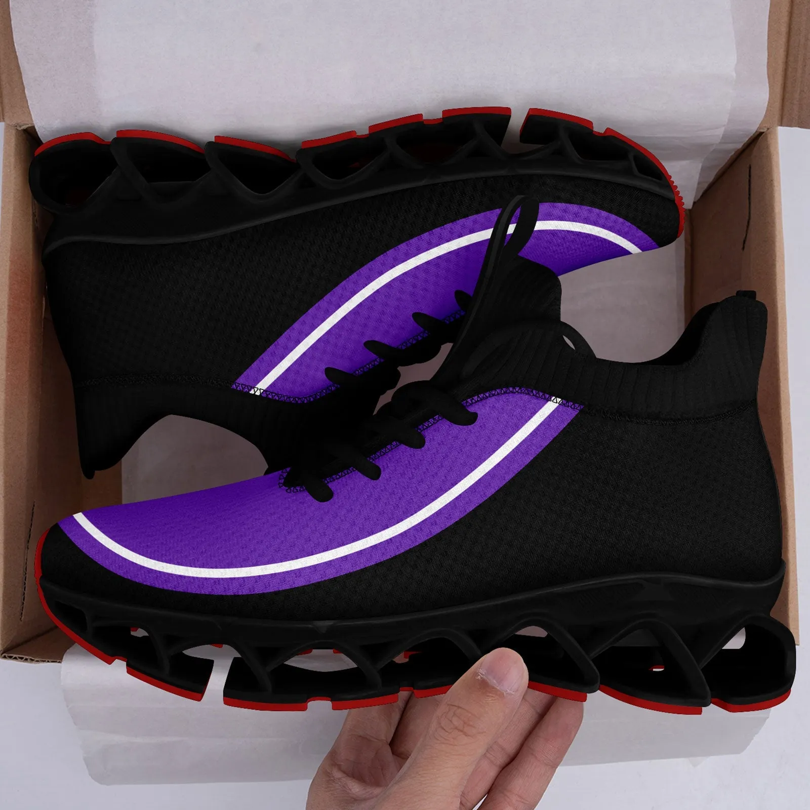 Corporate Gifts,Custom Purple Black Maxsoul Shoes Personalized Sneaker FN030XD-D020388-15