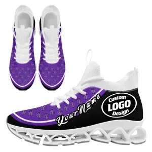 Corporate Gifts,Custom Purple Black Maxsoul Shoes Personalized Sneaker FN030XD-D020388-15