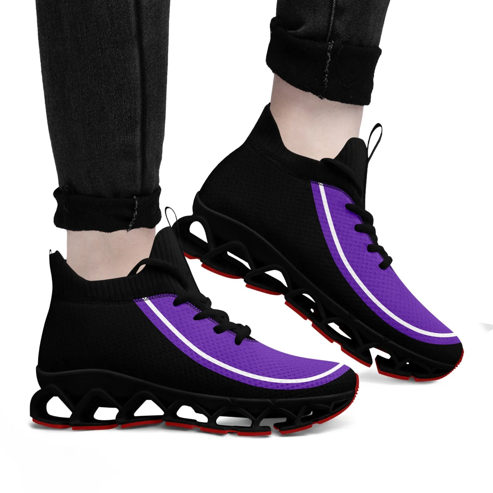 Corporate Gifts,Custom Purple Black Maxsoul Shoes Personalized Sneaker FN030XD-D020388-15