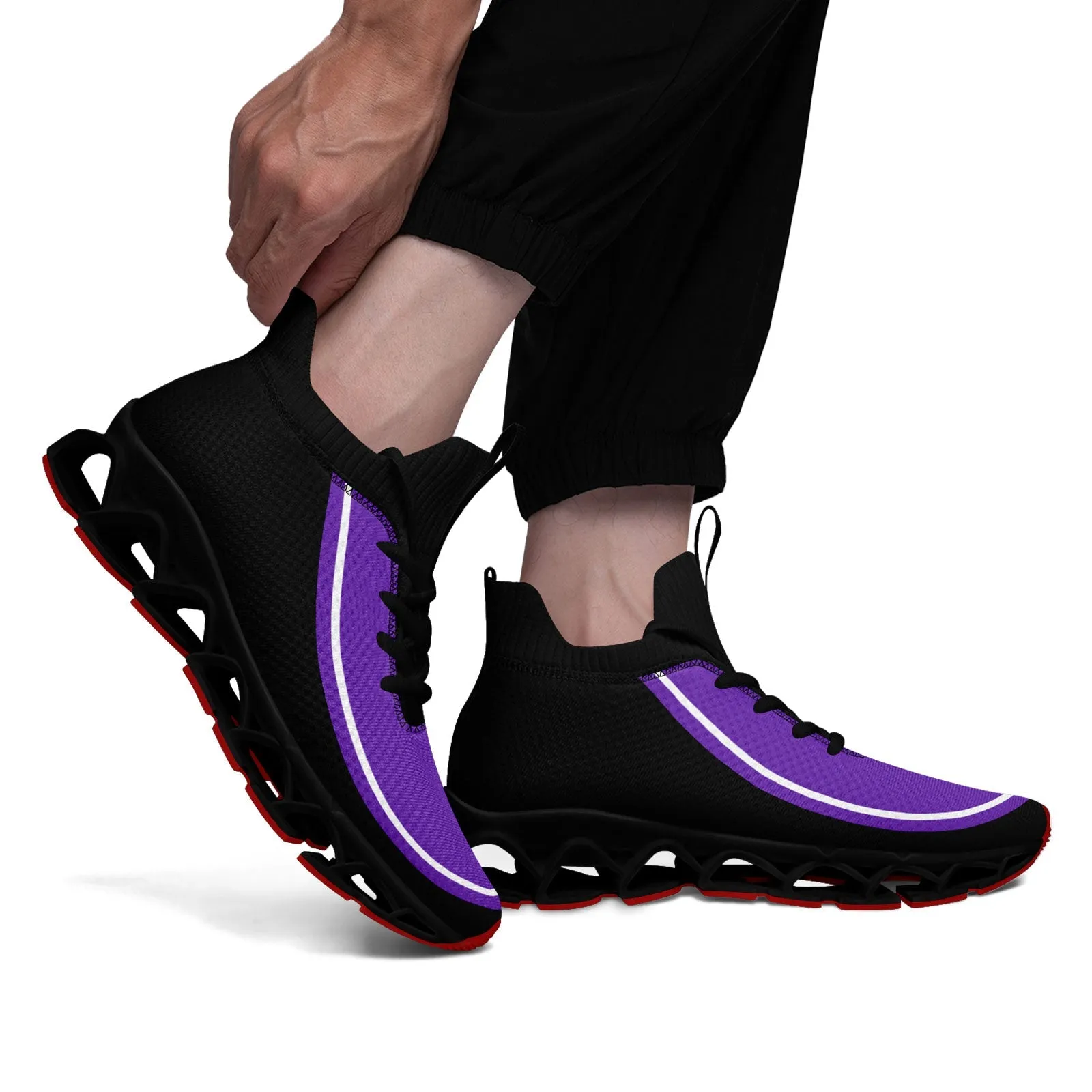 Corporate Gifts,Custom Purple Black Maxsoul Shoes Personalized Sneaker FN030XD-D020388-15