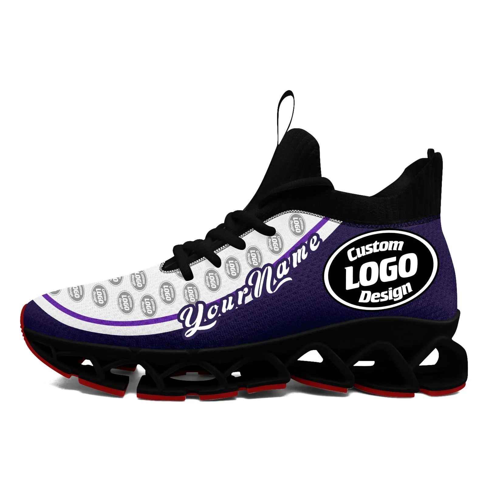 Corporate Gifts,Custom Purple Cream Maxsoul Shoes Personalized Sneaker FN030XD-D020388-16
