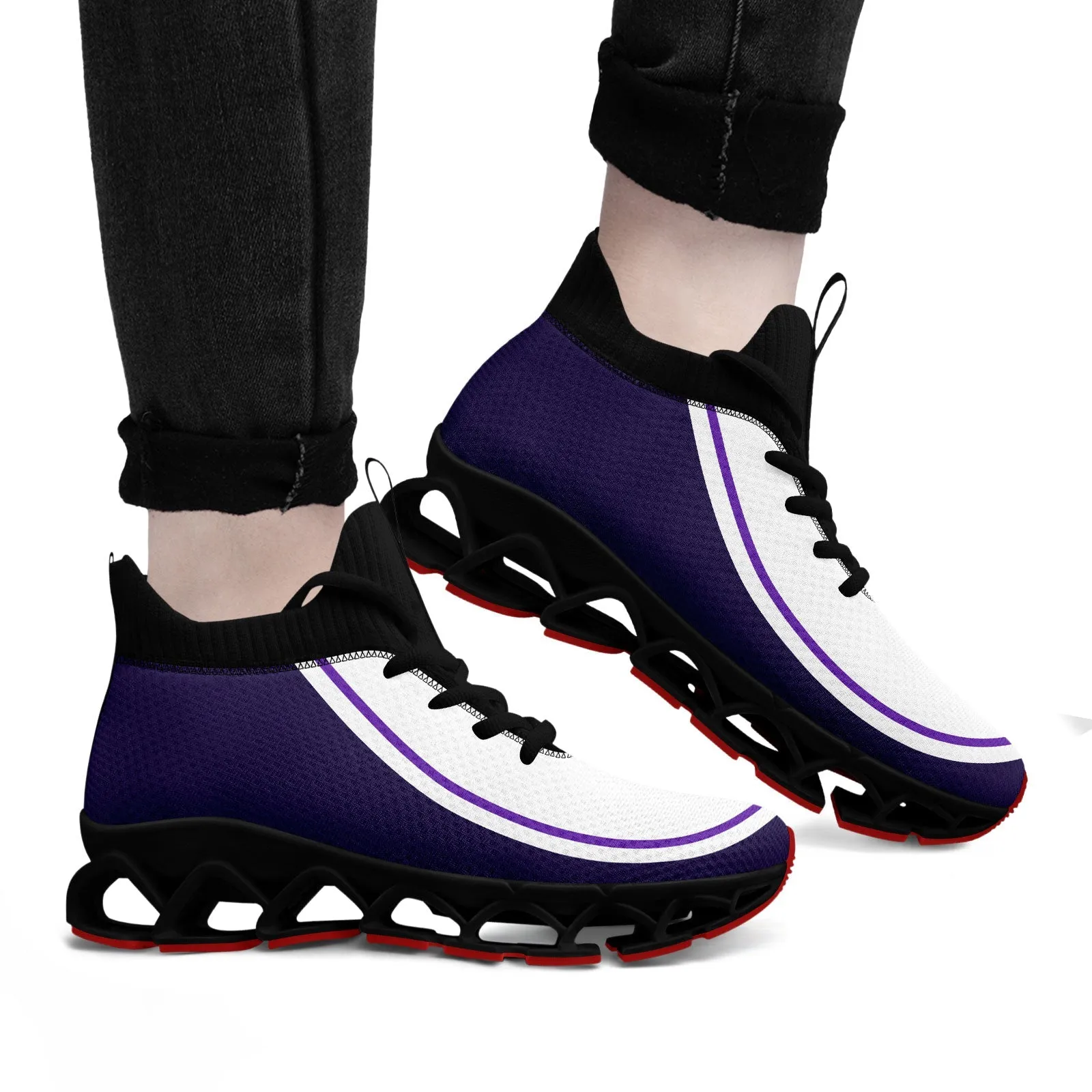 Corporate Gifts,Custom Purple Cream Maxsoul Shoes Personalized Sneaker FN030XD-D020388-16