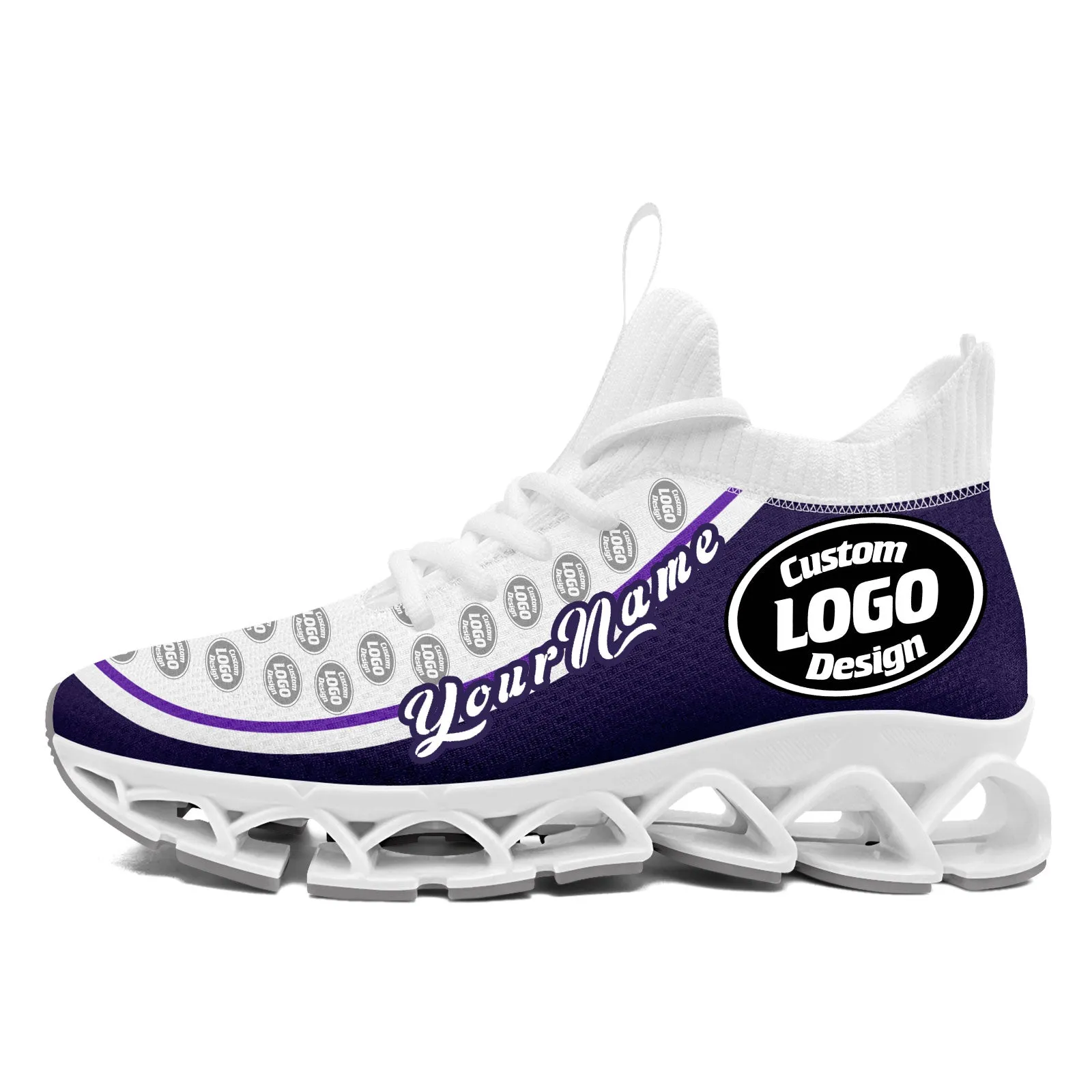 Corporate Gifts,Custom Purple Cream Maxsoul Shoes Personalized Sneaker FN030XD-D020388-16