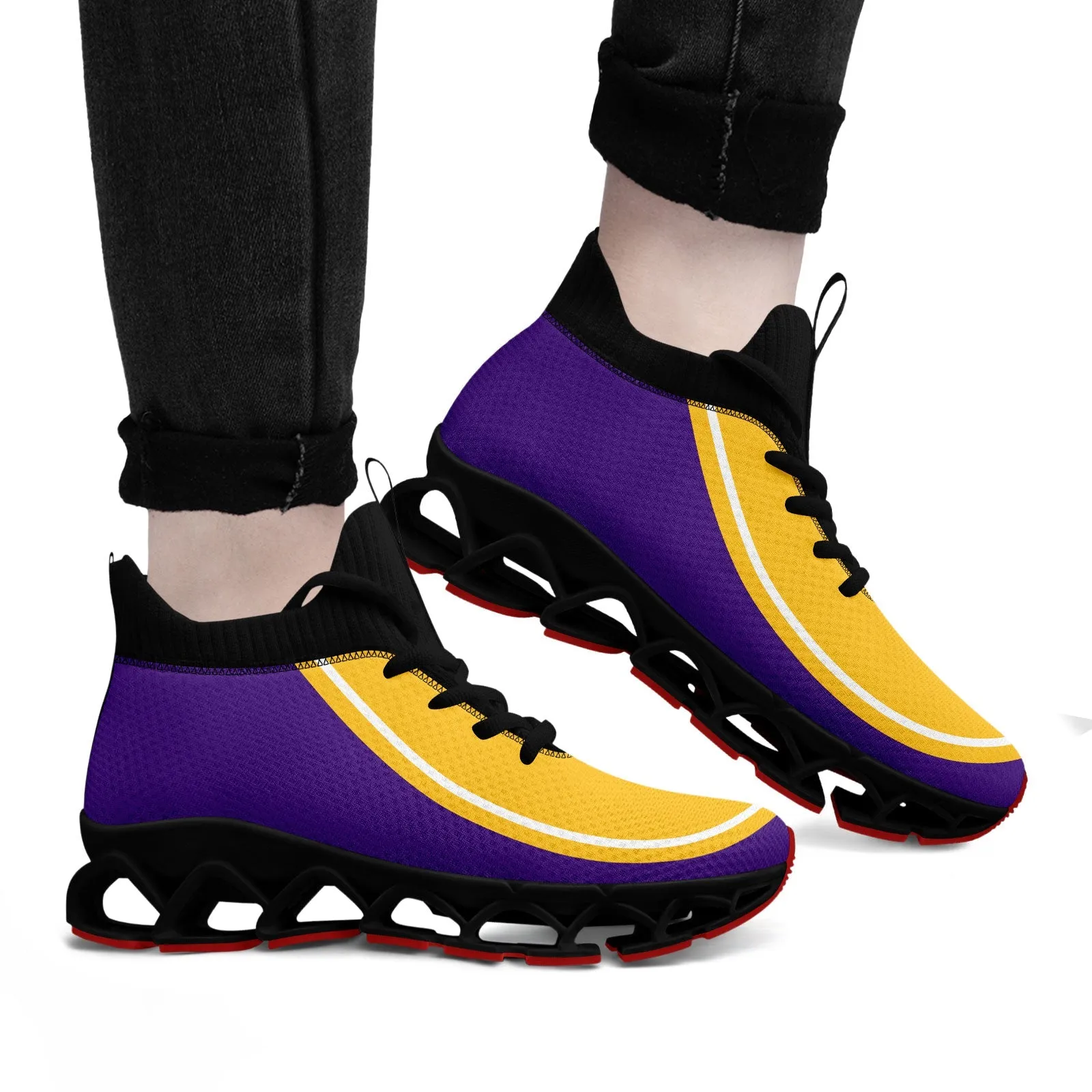 Corporate Gifts,Custom Purple Yellow Maxsoul Shoes Personalized Sneaker FN030XD-D020388-26