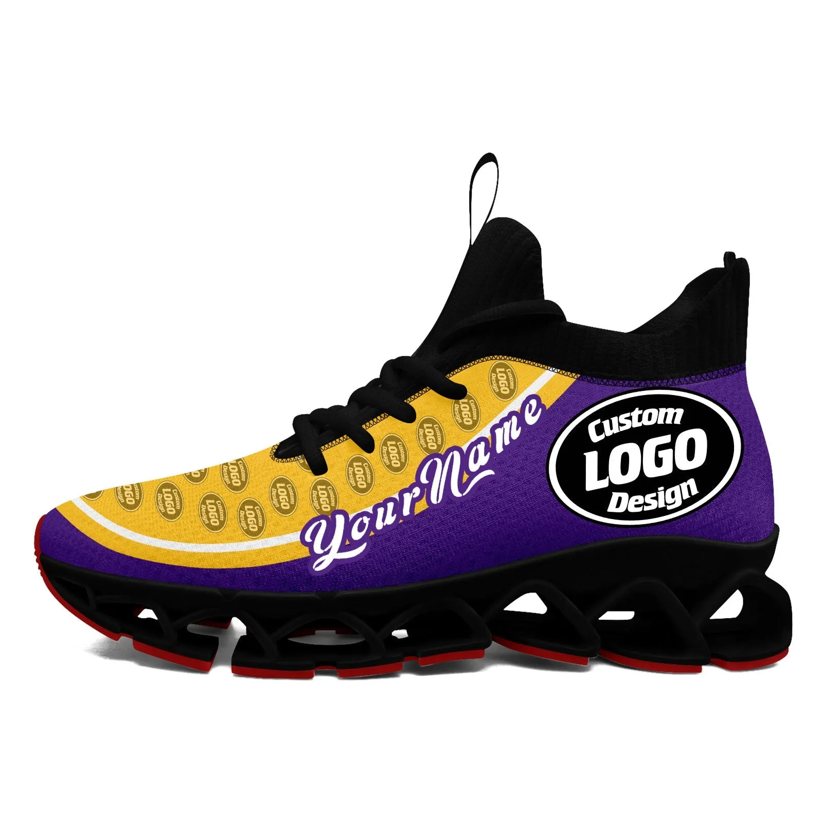Corporate Gifts,Custom Purple Yellow Maxsoul Shoes Personalized Sneaker FN030XD-D020388-26