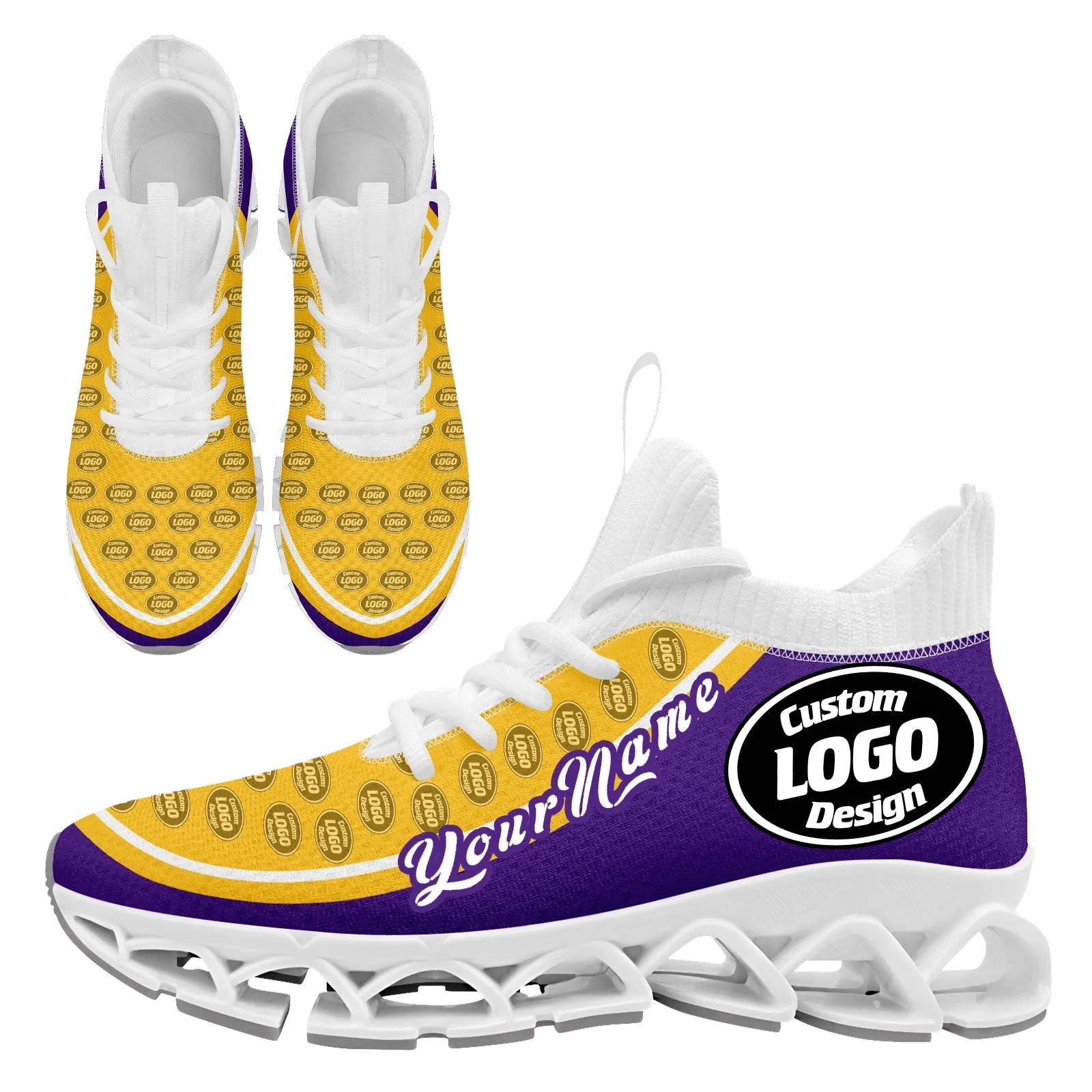 Corporate Gifts,Custom Purple Yellow Maxsoul Shoes Personalized Sneaker FN030XD-D020388-26