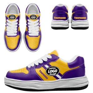 Corporate Gifts,Custom Purple Yellow Minnesota Shoes Personalized Sneaker FN032-D020389-17