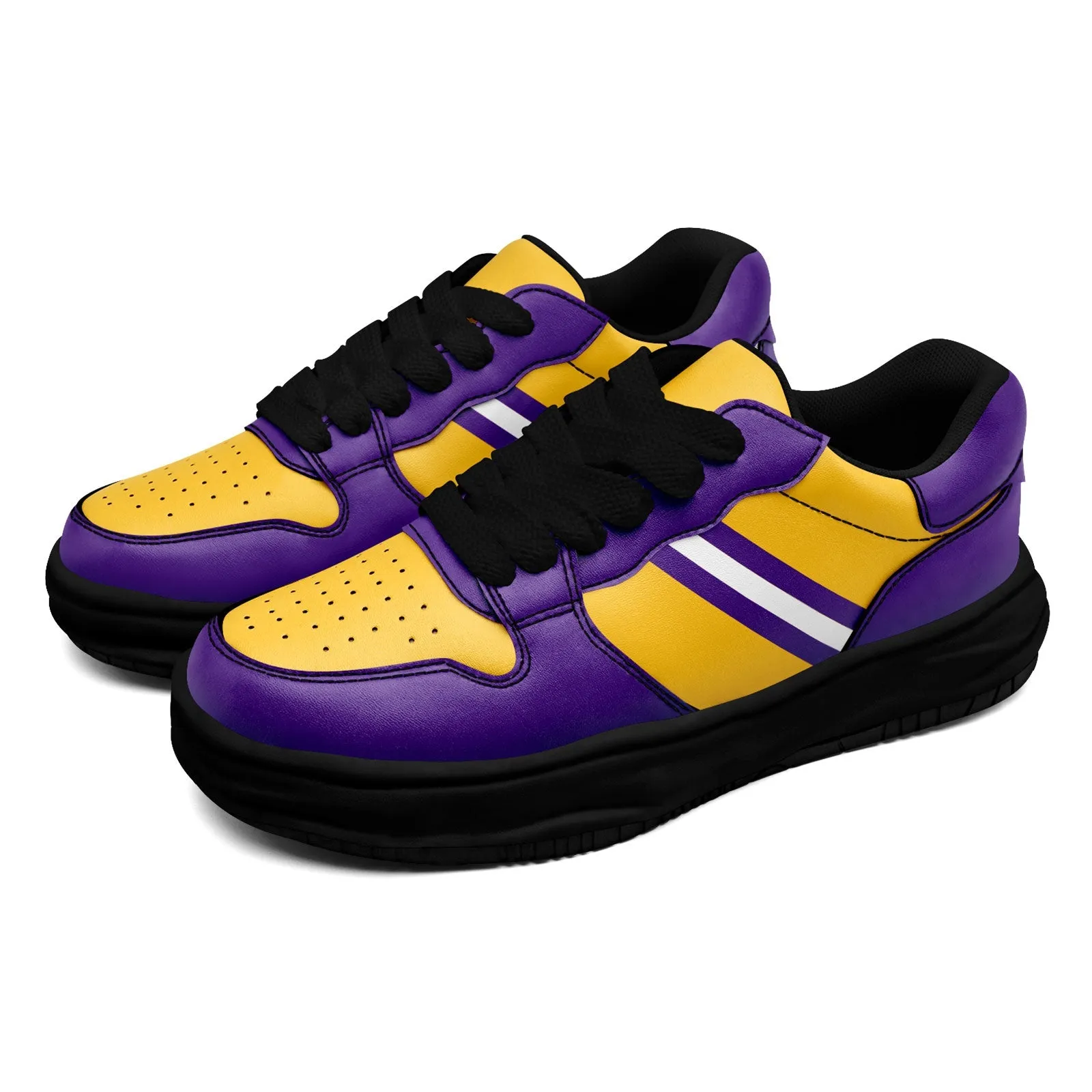 Corporate Gifts,Custom Purple Yellow Minnesota Shoes Personalized Sneaker FN032-D020389-17