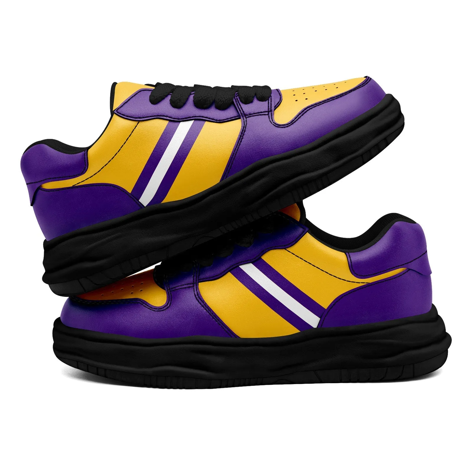 Corporate Gifts,Custom Purple Yellow Minnesota Shoes Personalized Sneaker FN032-D020389-17