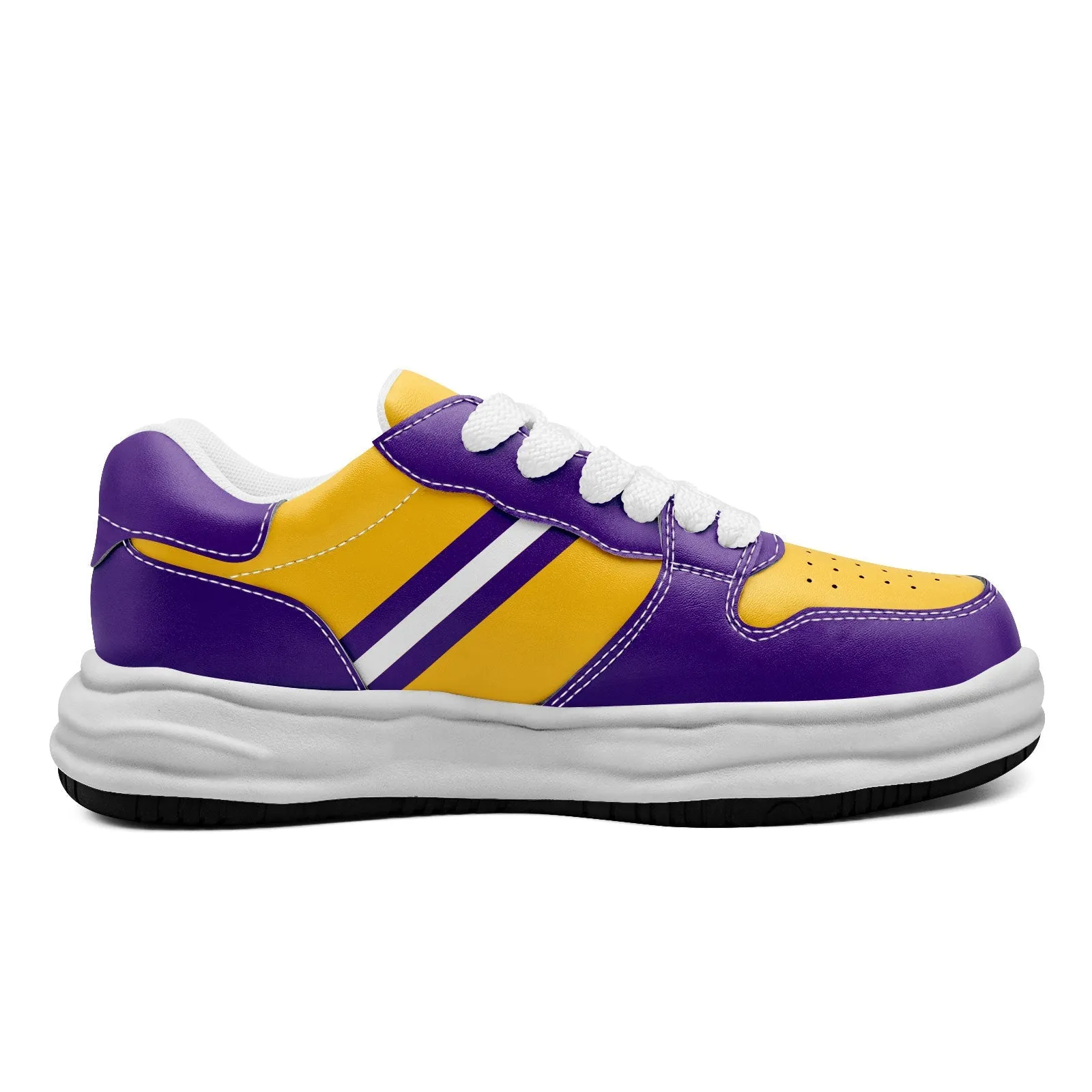 Corporate Gifts,Custom Purple Yellow Minnesota Shoes Personalized Sneaker FN032-D020389-17