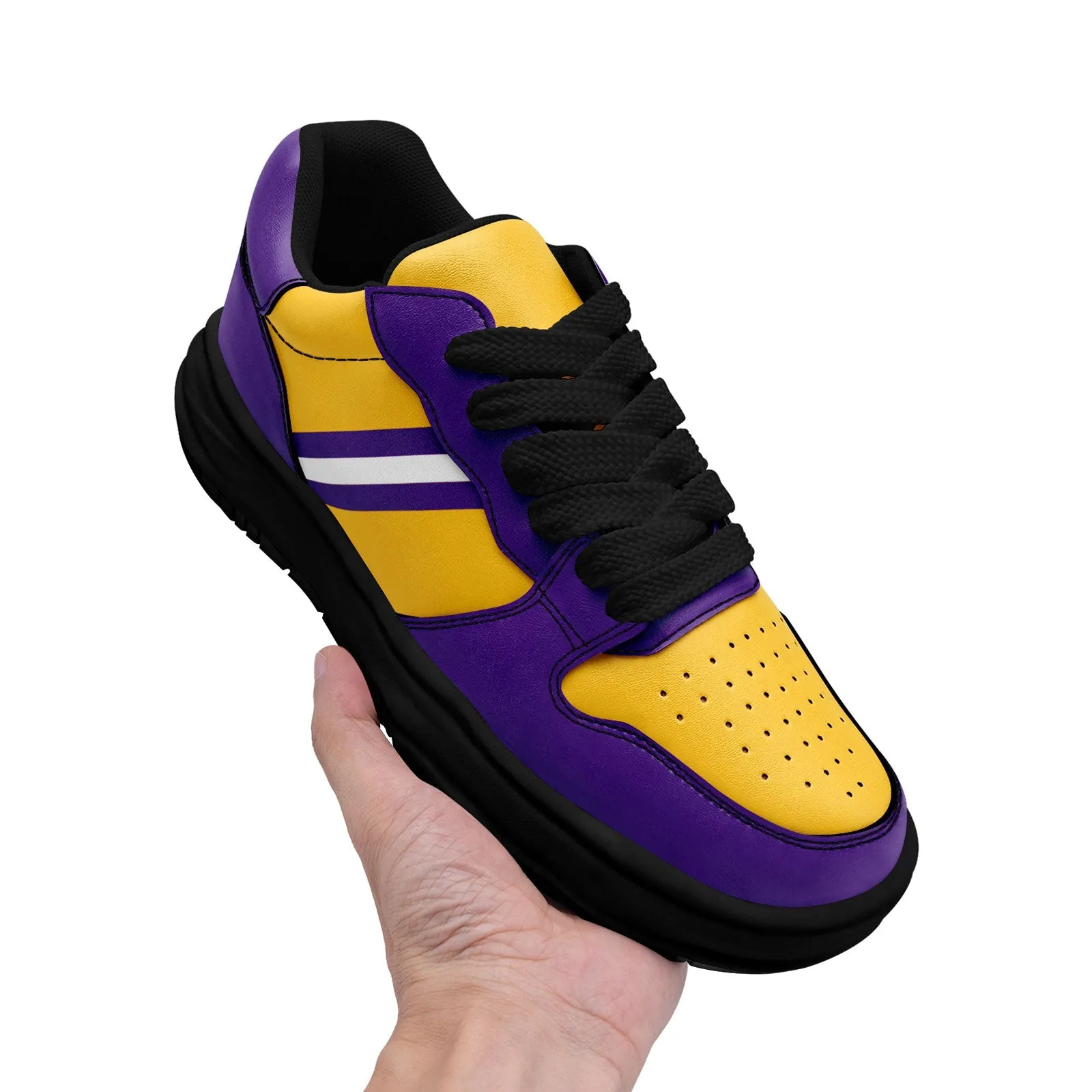 Corporate Gifts,Custom Purple Yellow Minnesota Shoes Personalized Sneaker FN032-D020389-17