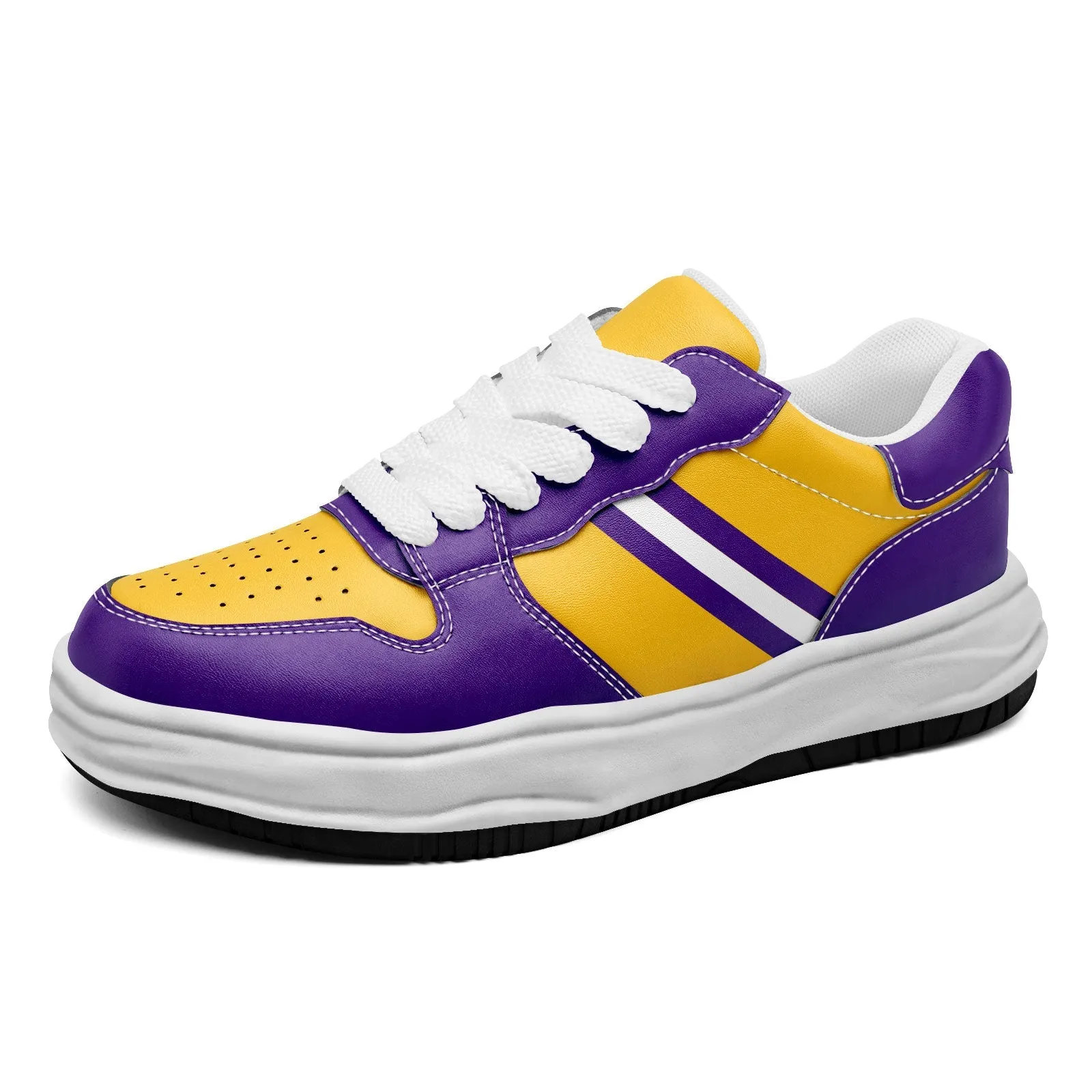 Corporate Gifts,Custom Purple Yellow Minnesota Shoes Personalized Sneaker FN032-D020389-17